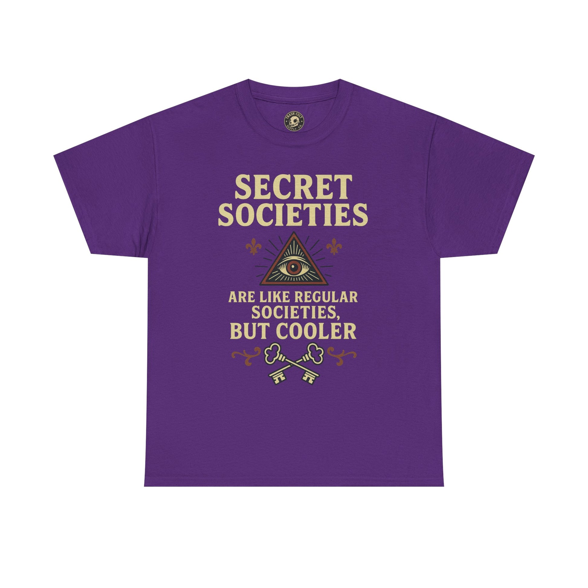 Secret Societies Shirt – Illuminati Eye Graphic Tee – Gildan 5000 Soft Cotton – Trash Cult Vintage Design