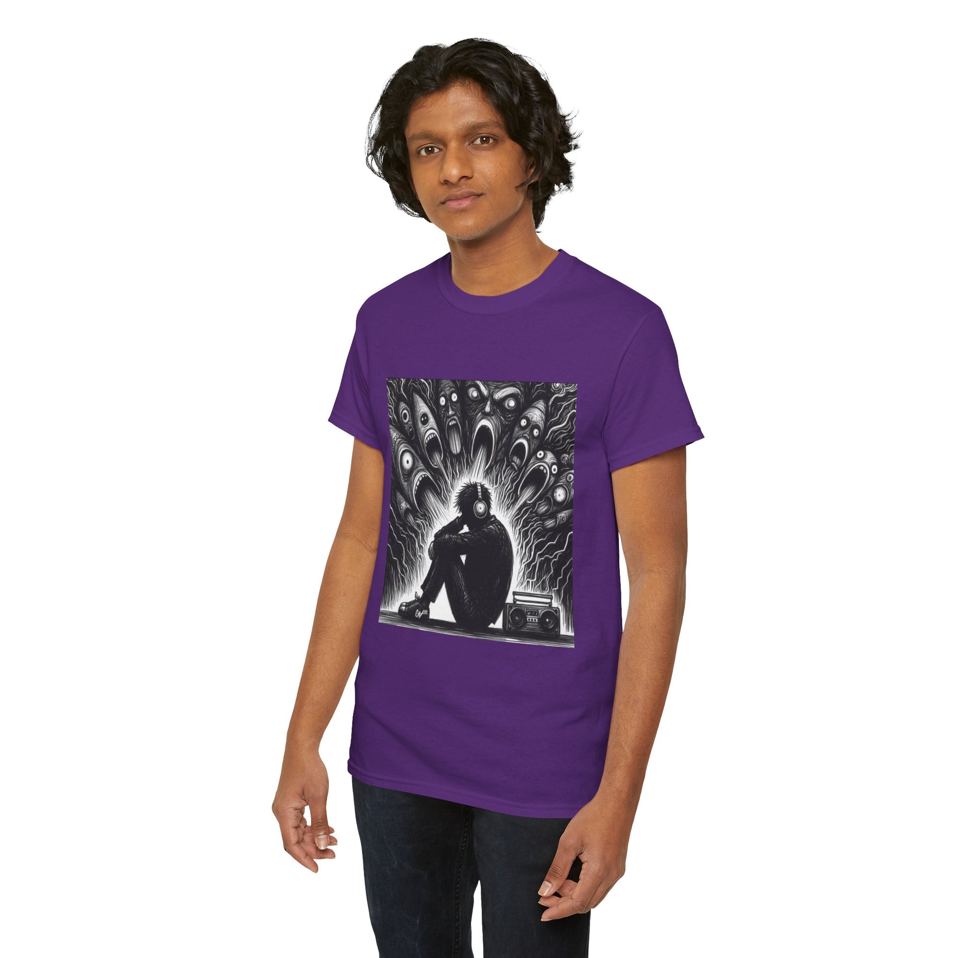Xian Allen x Trash Cult Shirt – “Turn It Up Louder” | Screaming Chaos Headphones Tee