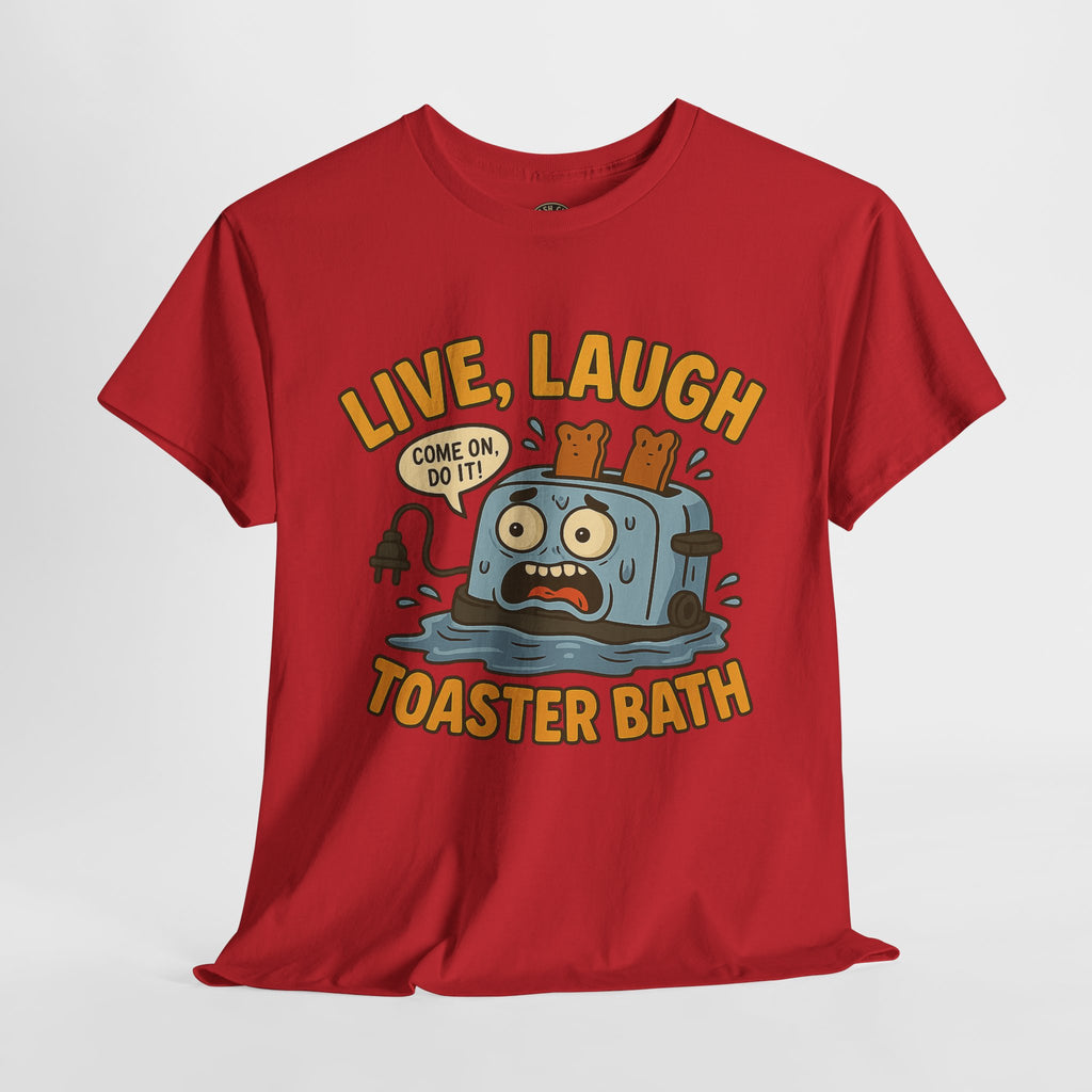 Funny Toaster Bath Tee, Humorous Unisex Shirt, Gift for Friends, Lightweight Cotton Tee, Birthday Party Outfit