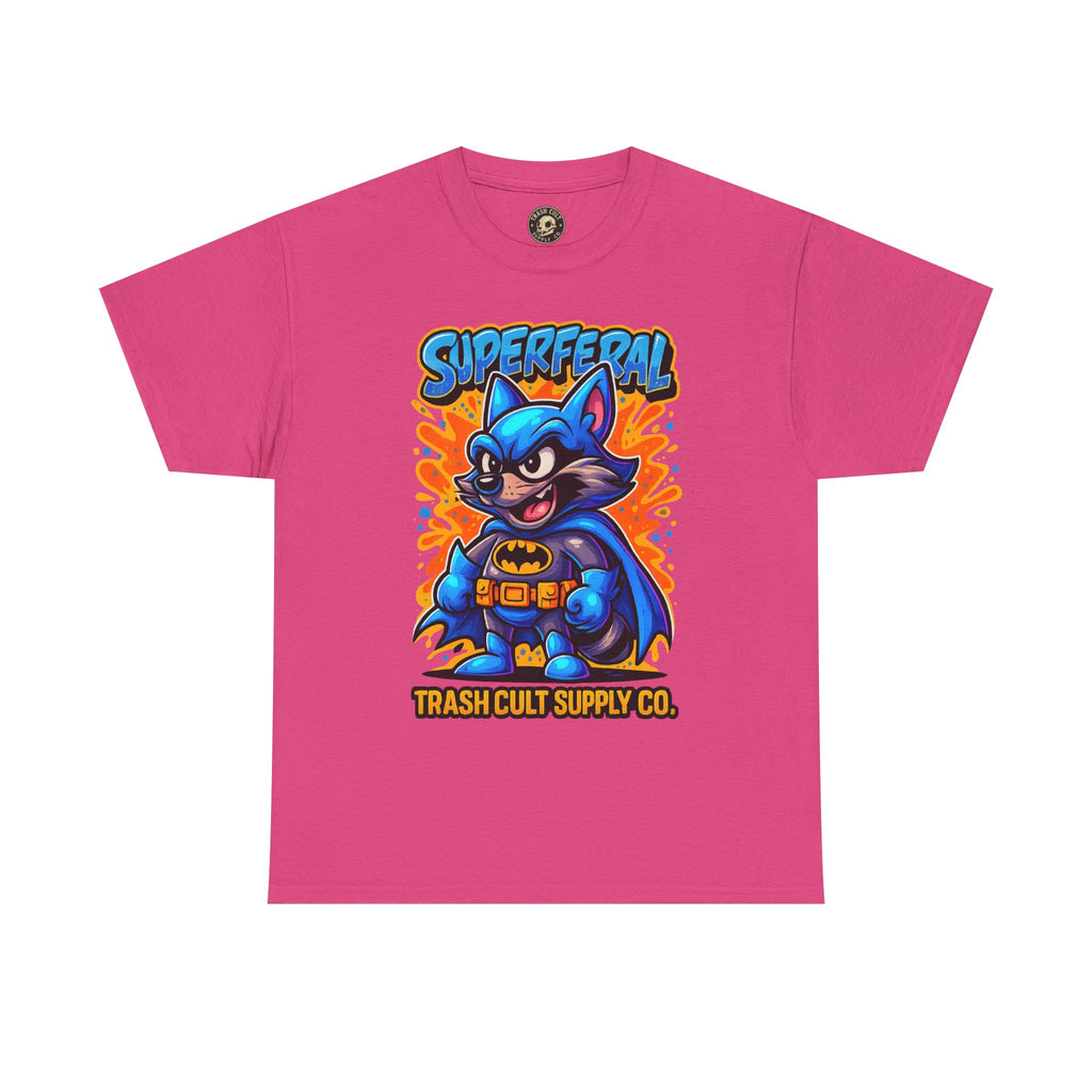 SuperFeral Raccoon Graffiti Shirt – Bold New School Superhero Streetwear | Trash Cult Supply Co