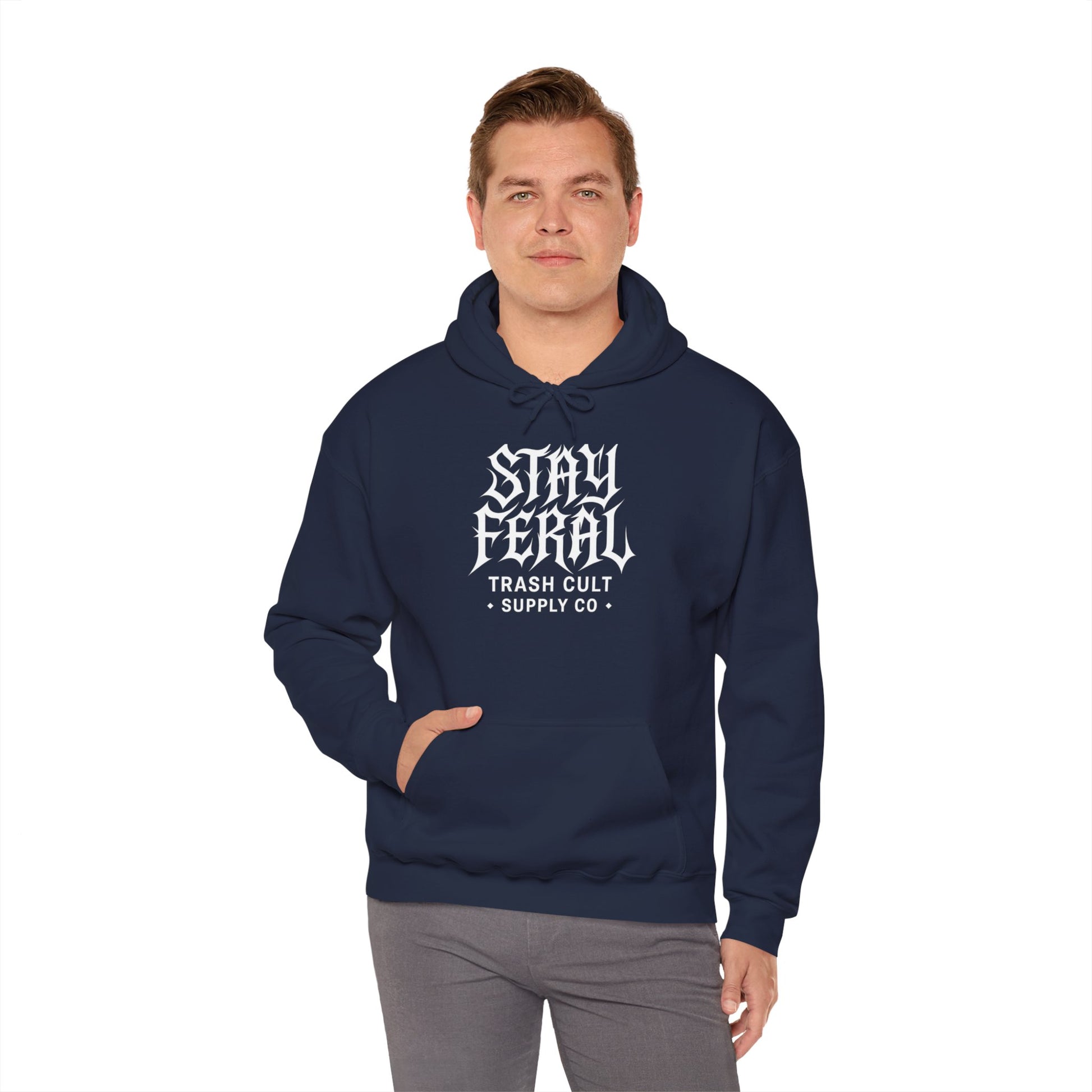 Stay Feral Gothic Hoodie – Trash Cult Supply Co Unisex Pullover