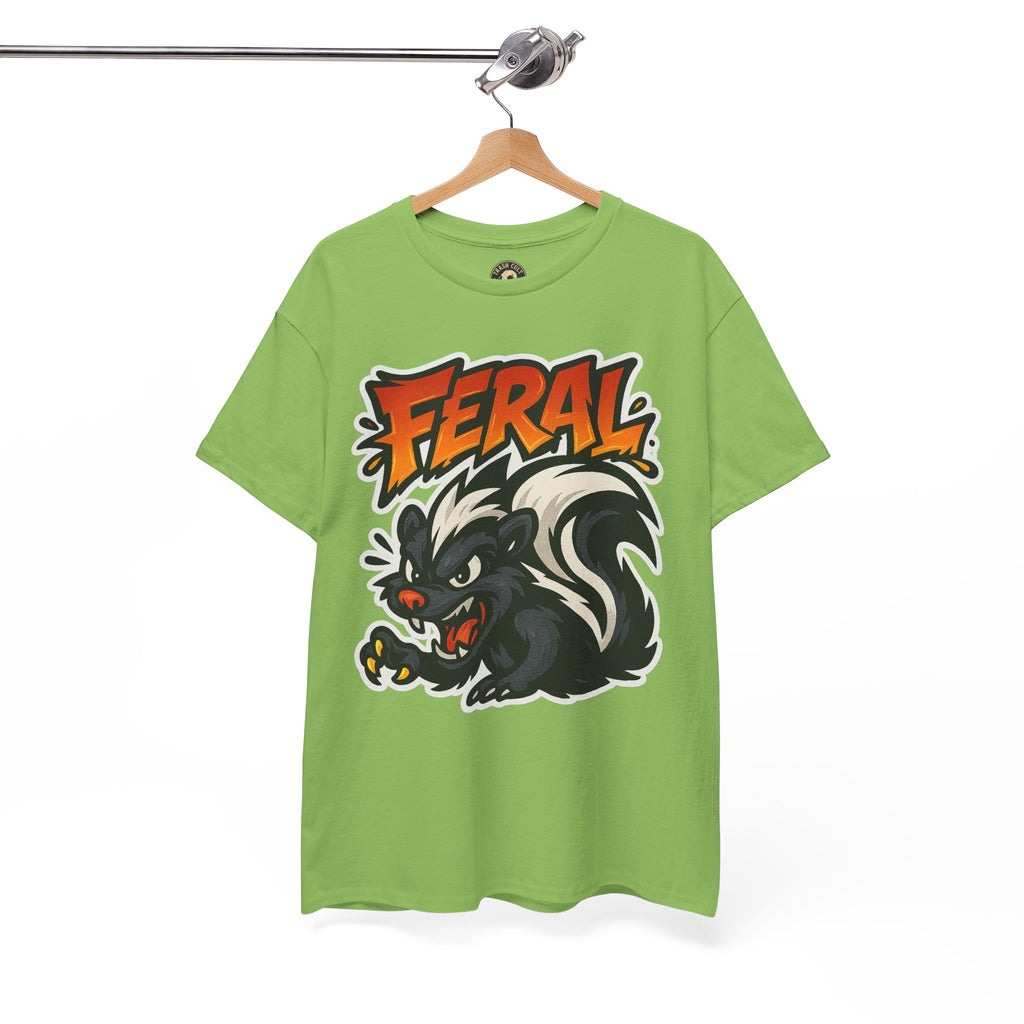 Feral  Skunk Graphic Tee, Cool T-Shirt, Streetwear Style, Unique Gift, Animal Lover Apparel, Fun Casual Wear