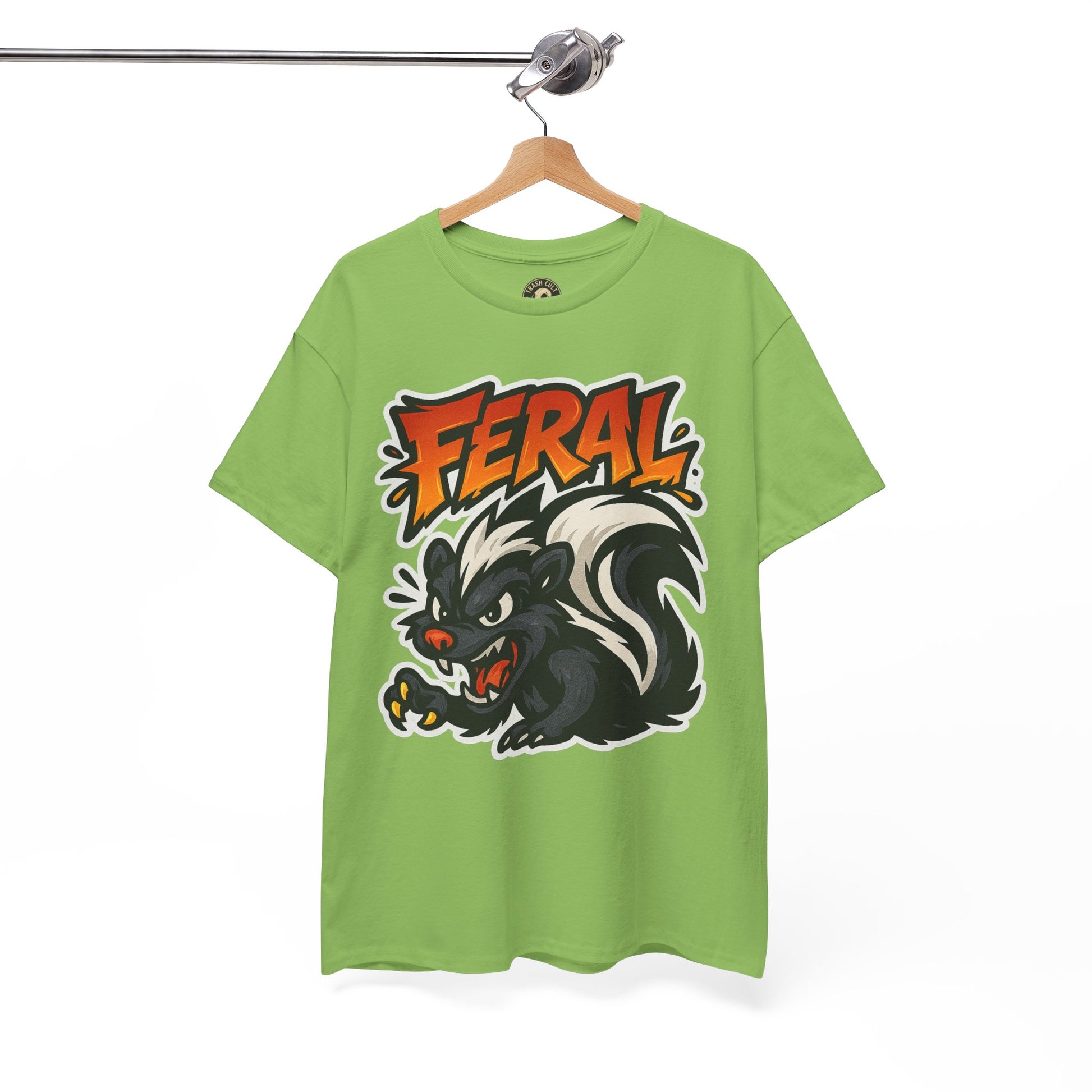 Feral  Skunk Graphic Tee, Cool T-Shirt, Streetwear Style, Unique Gift, Animal Lover Apparel, Fun Casual Wear