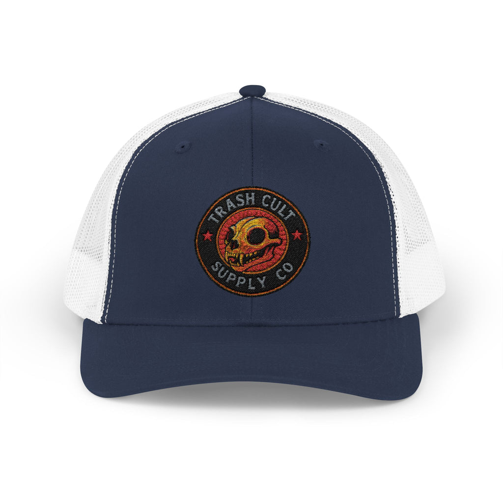 Trash Cult Supply Co. Trucker Hat – Embroidered Logo Snapback Cap