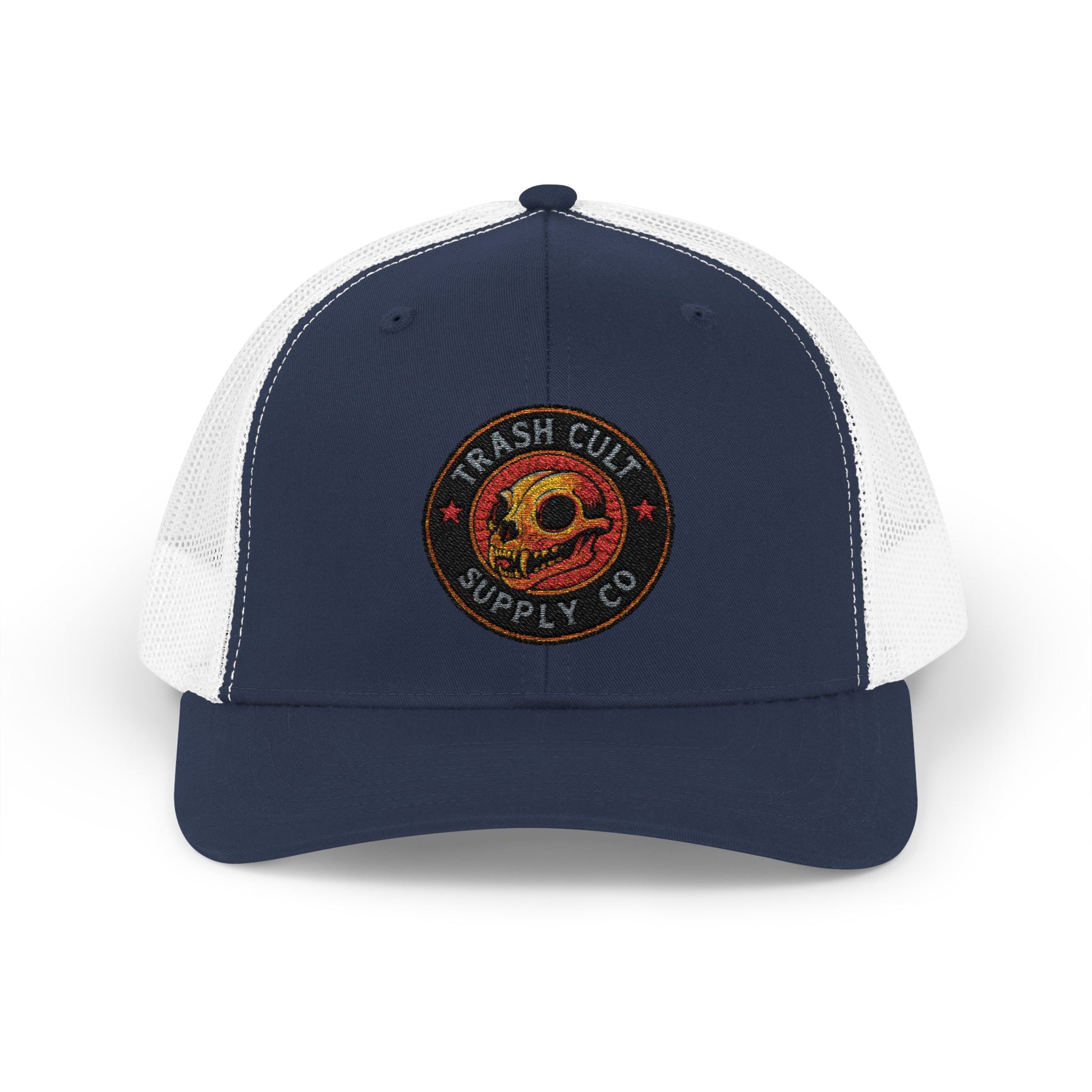 Trash Cult Supply Co. Trucker Hat – Embroidered Logo Snapback Cap