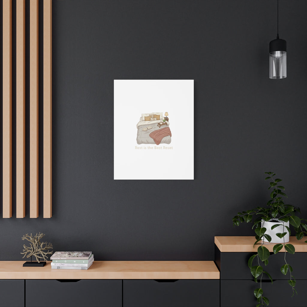 Rest is the Best Reset Canvas | sleepy humor, restful vibes