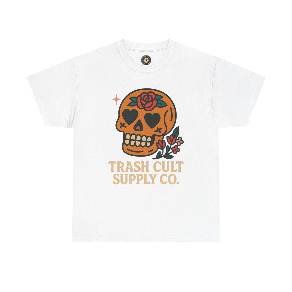 Sugar Skull T-Shirt – Trash Cult Supply Co. – Gildan 5000 Heavy Cotton Tee