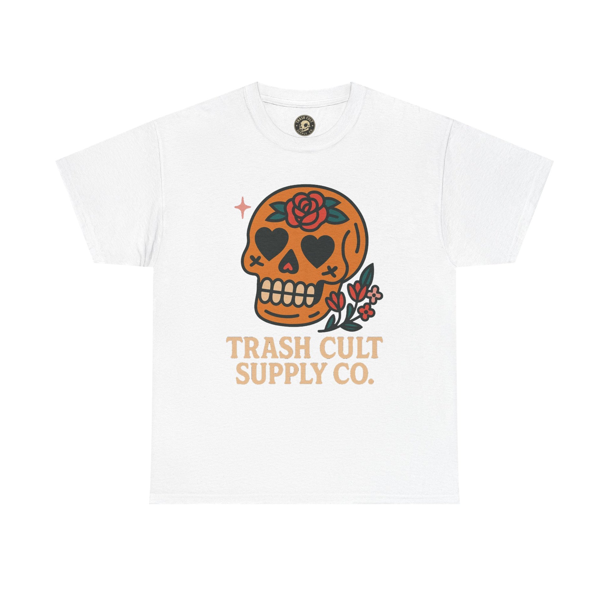 Sugar Skull T-Shirt – Trash Cult Supply Co. – Gildan 5000 Heavy Cotton Tee