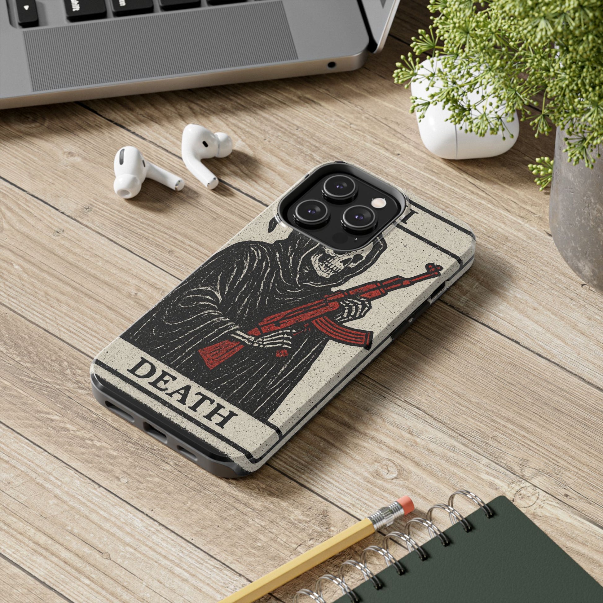 Grim Reaper Phone Case, Tough Phone Case for Gamers, Unique Smartphone Accessories, Halloween Decor, Death-Inspired Gift