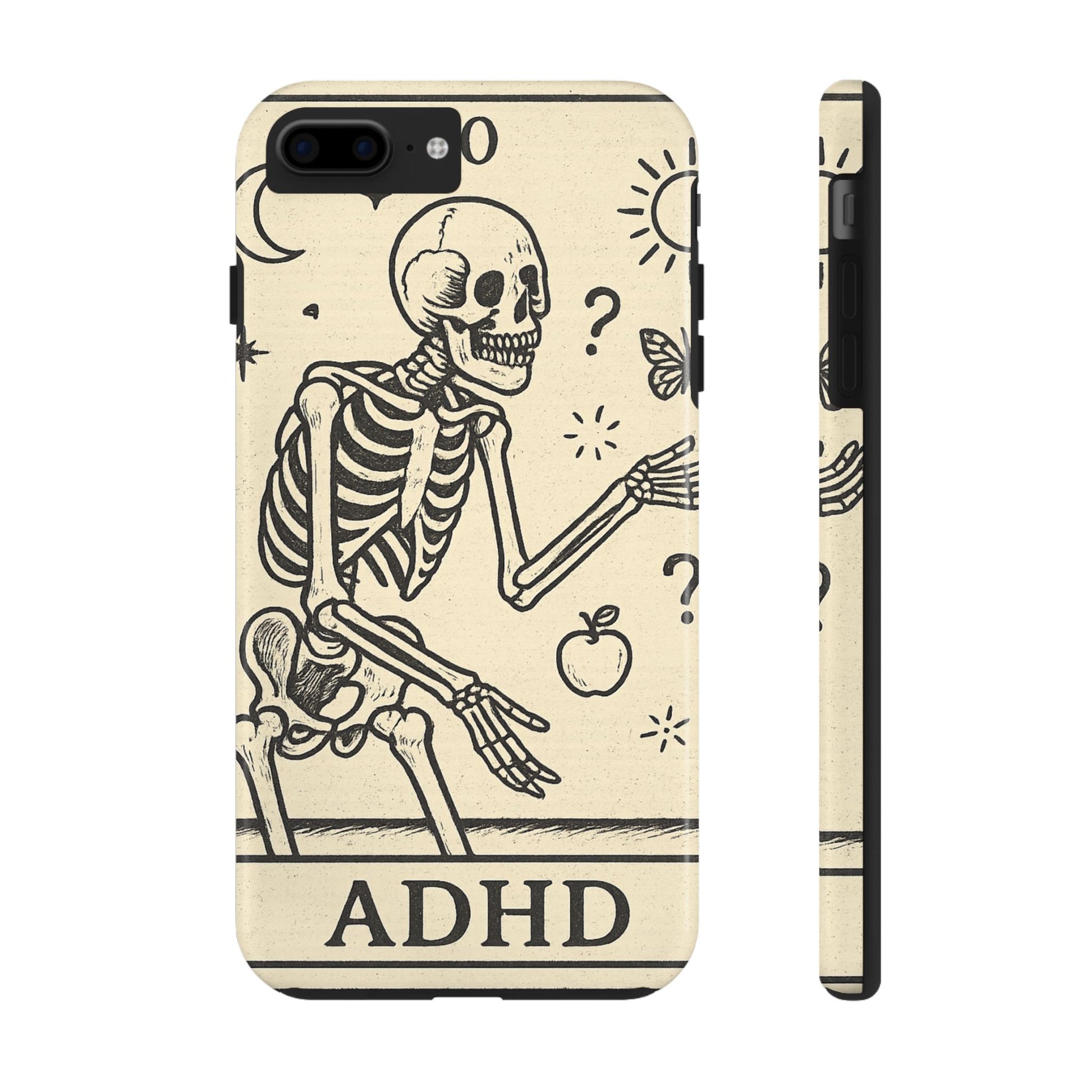 Skeleton ADHD Phone Cases, Unique Phone Cover, Funny ADHD Gift, Quirky Skeleton Design, Cool Accessories for Everyone