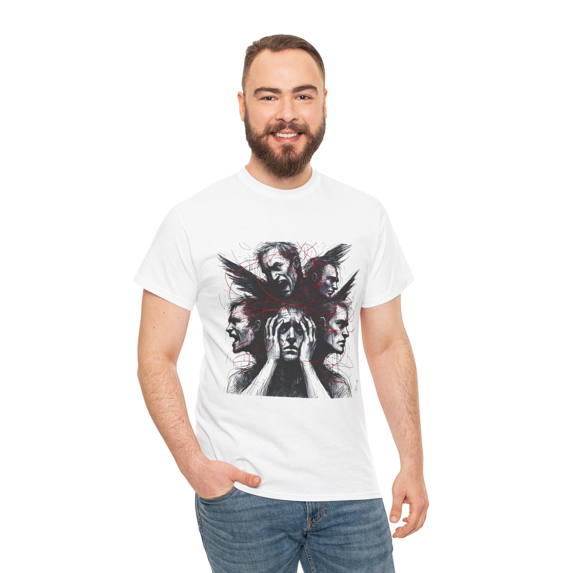 Xian Allen x Trash Cult Shirt – “Loud Inside My Head” | Dark Illustrative Art Tee