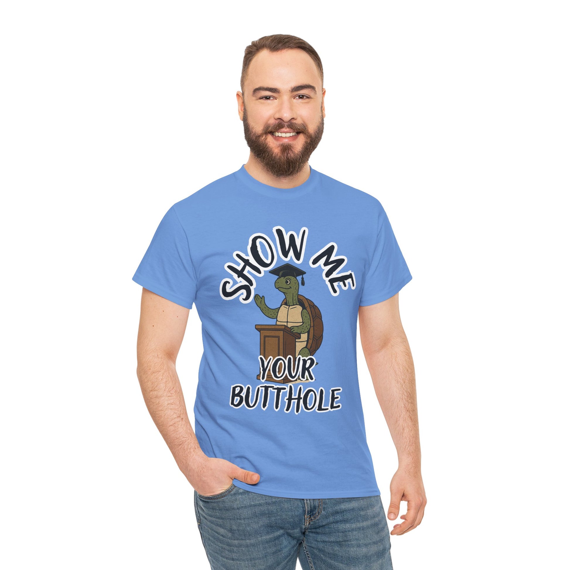 Show Me Your Butthole Turtle Tee – Feral Graduation Speech Shirt