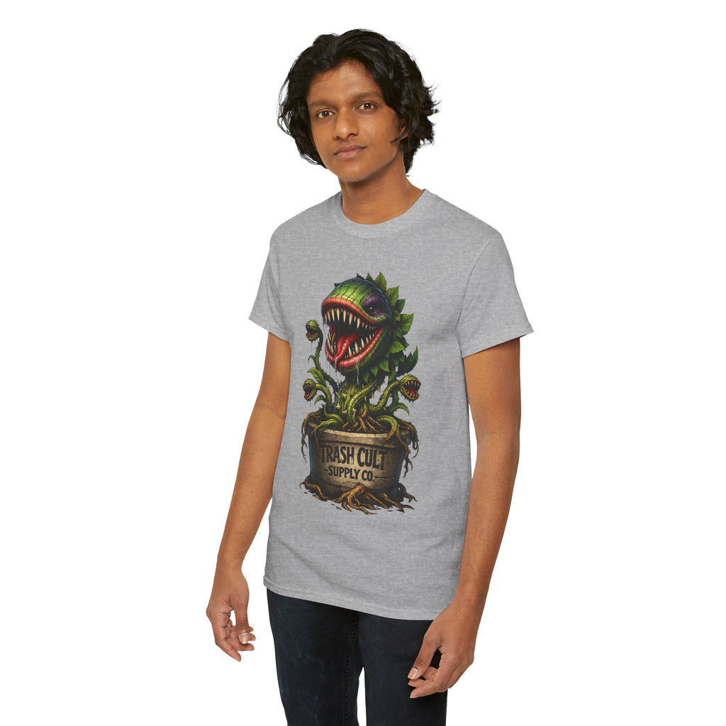 Carnivorous Plant Graphic Tee — "Trash Cult Supply Co." Potted Monster Shirt