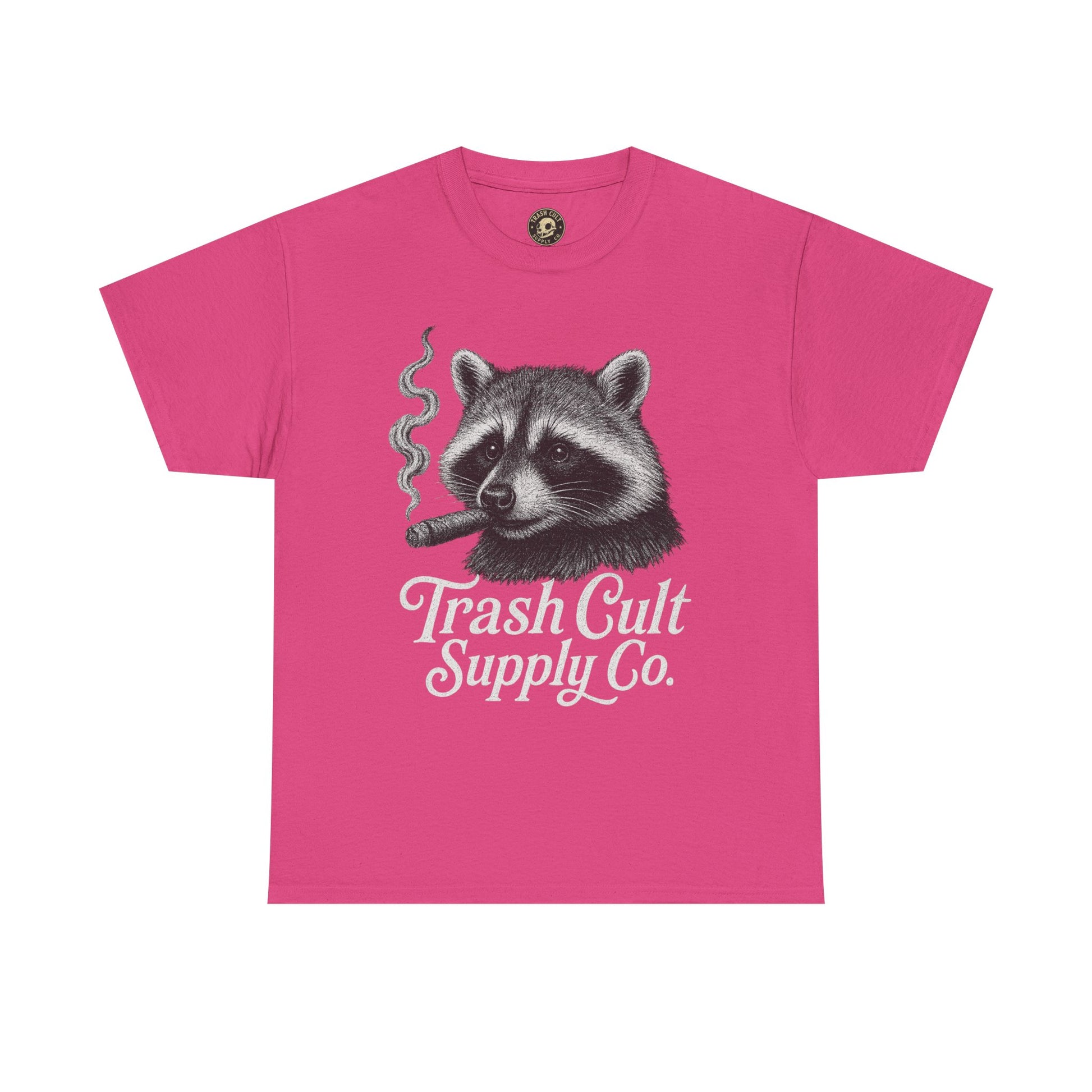 Monochrome Raccoon Cigar Shirt – Trash Cult Supply Co. | Gildan 5000 Tee