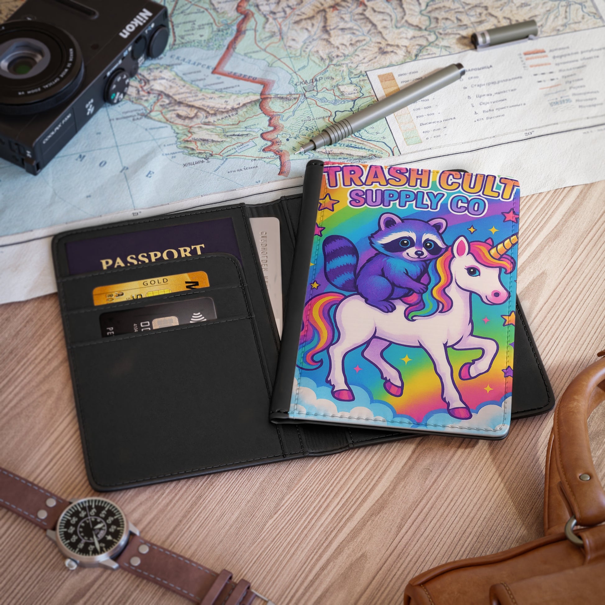 Whimsical Passport Cover, Cute Travel Holder, Unique Gift for Travelers, Colorful Travel Accessories, Travel Enthusiast's Must-Have