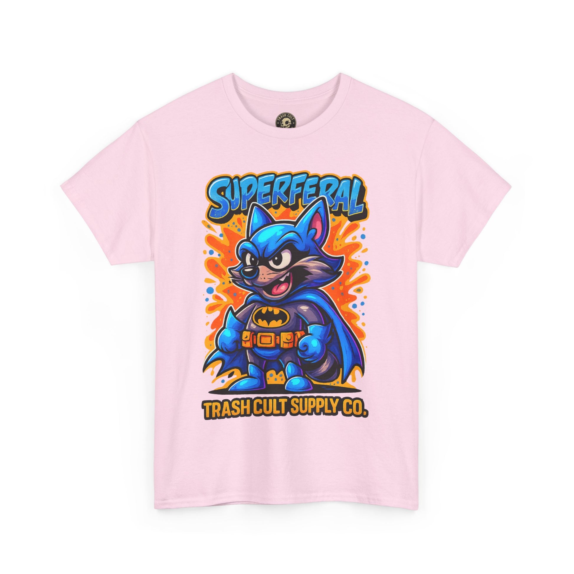 SuperFeral Raccoon Graffiti Shirt – Bold New School Superhero Streetwear | Trash Cult Supply Co