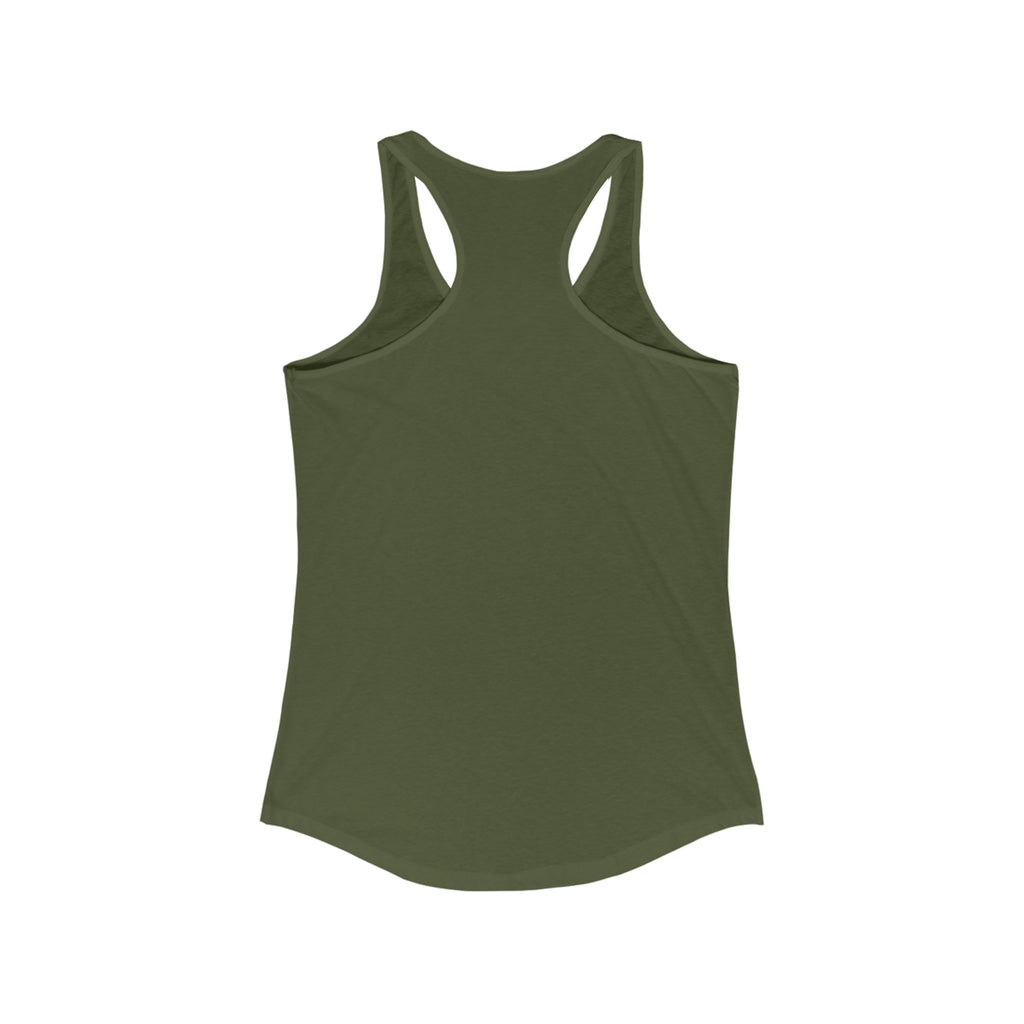 Bold Tattoo Statement Racerback Tank for Empowered Women, Casual Wear, Workout Top, Unique Gift, Festival Attire, Trendy Summer Tee