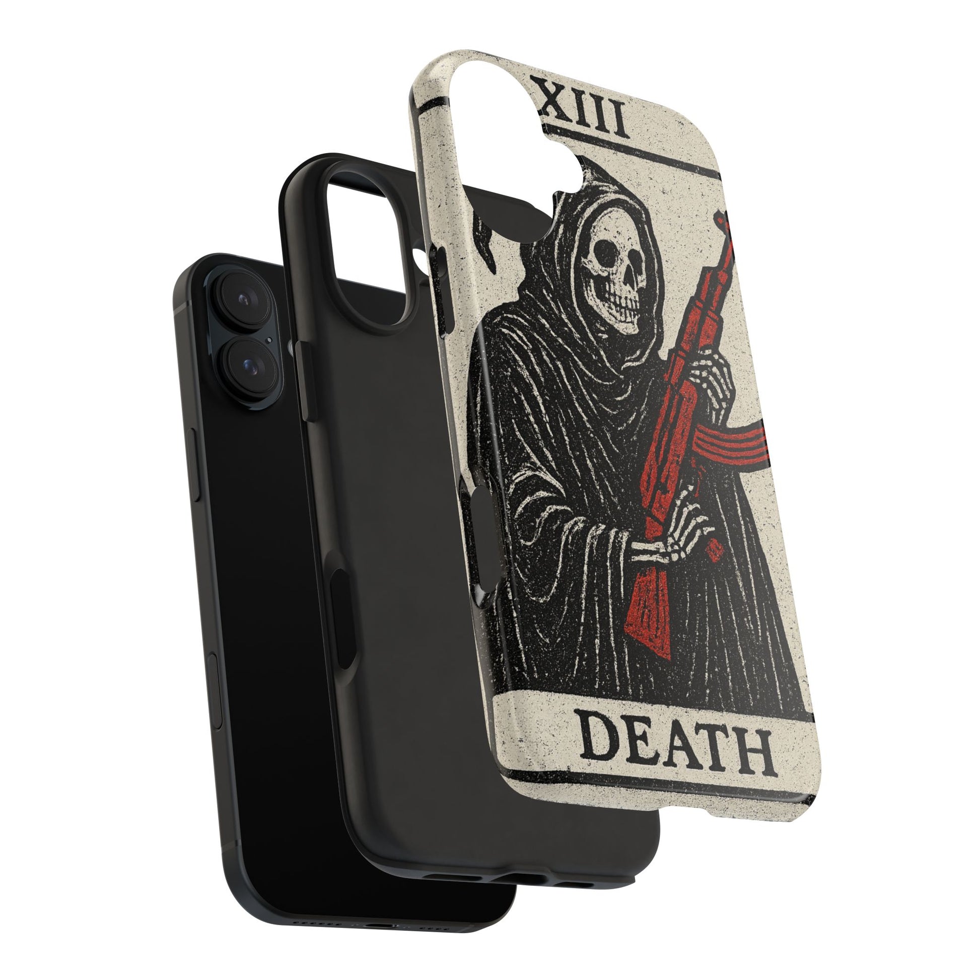 Grim Reaper Phone Case, Tough Phone Case for Gamers, Unique Smartphone Accessories, Halloween Decor, Death-Inspired Gift