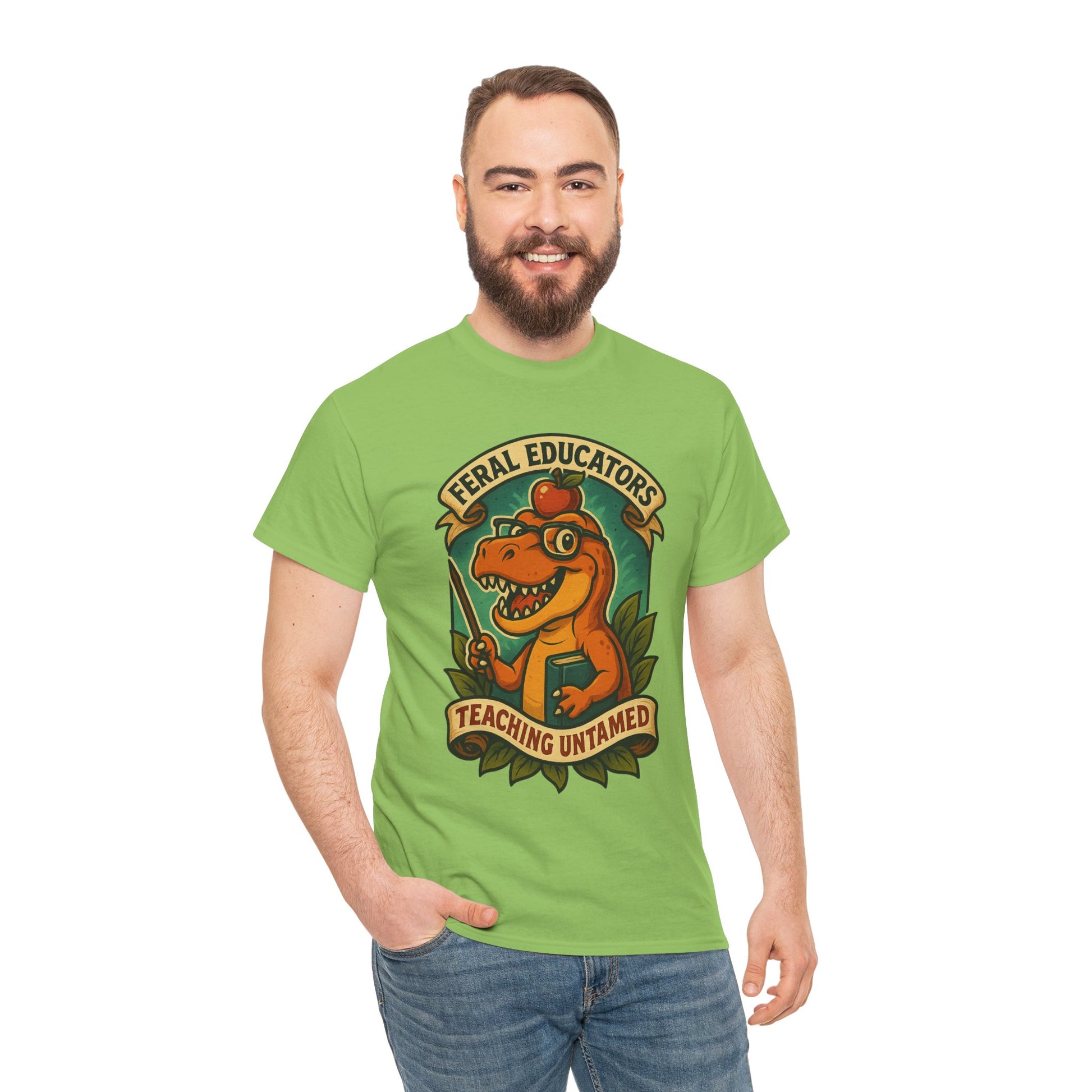Feral Educators Tee, Fun Teacher Shirt, Unisex Cotton Tee, Gift for Educators, Classroom Apparel, Teacher Appreciation Day