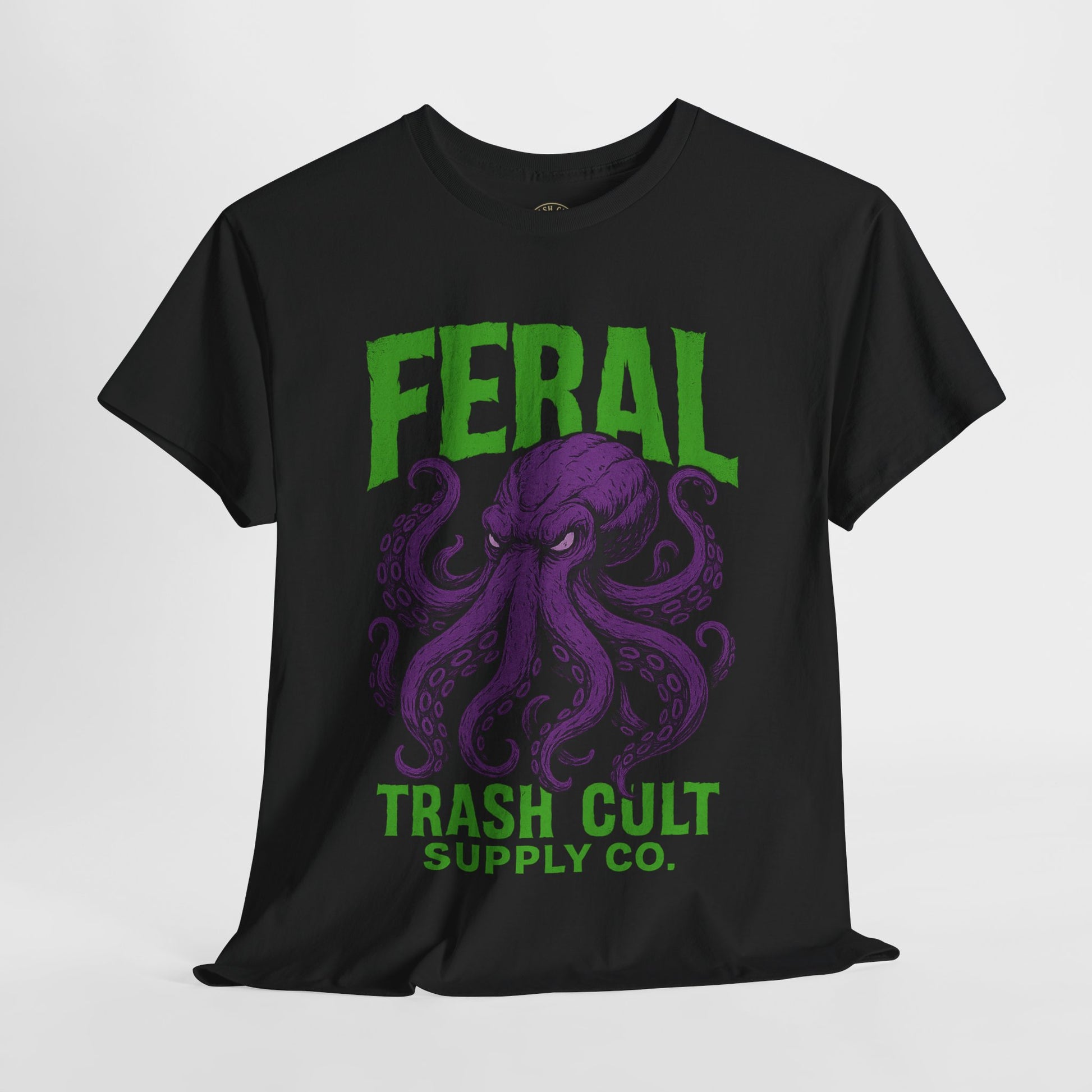 FERAL Octopus Tee – Trash Cult Supply Co. | Bold Purple Tentacle Streetwear