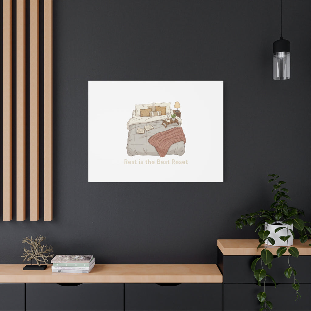 Rest is the Best Reset Canvas | sleepy humor, restful vibes