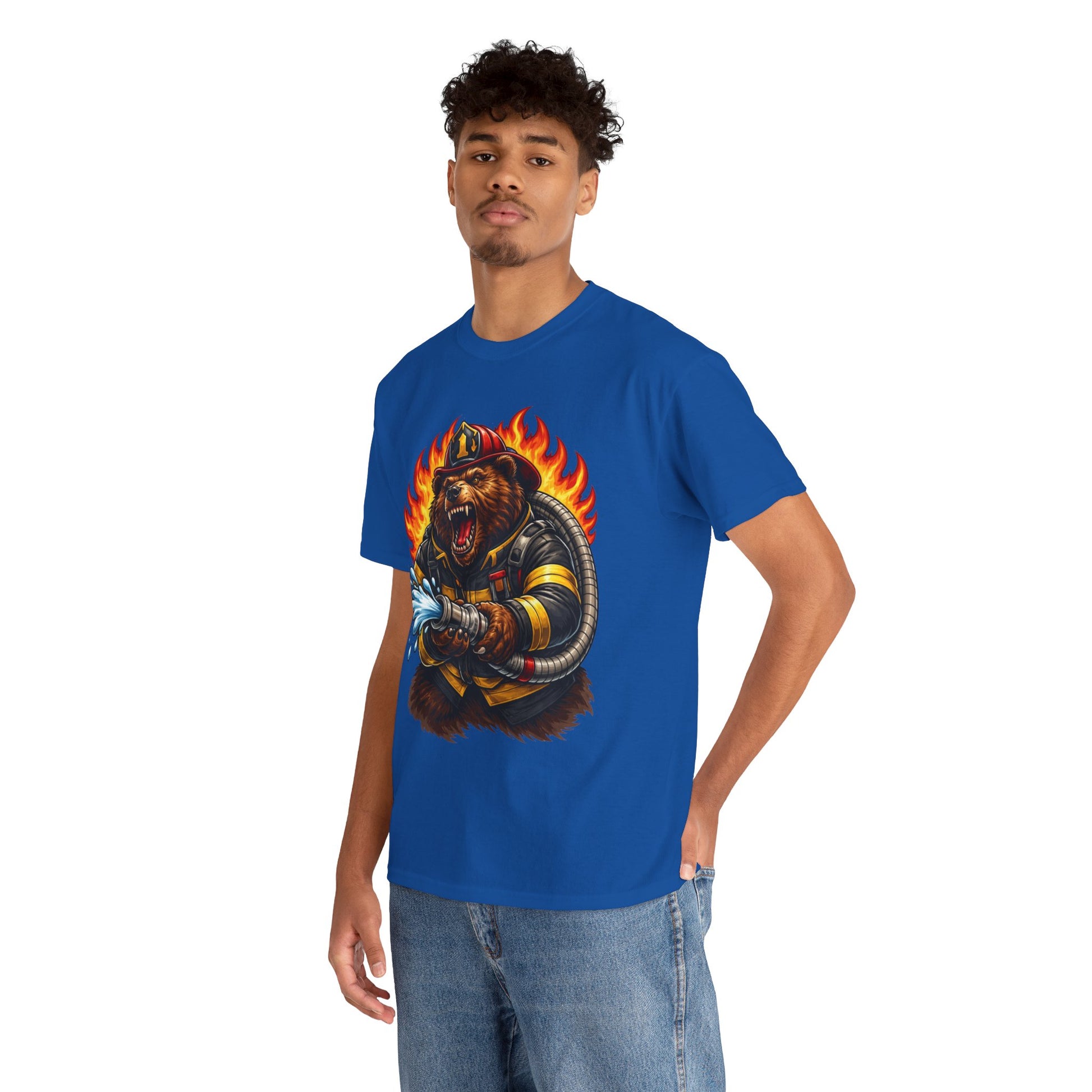 Firefighter Bear T-Shirt – Brave Fireman Graphic Tee