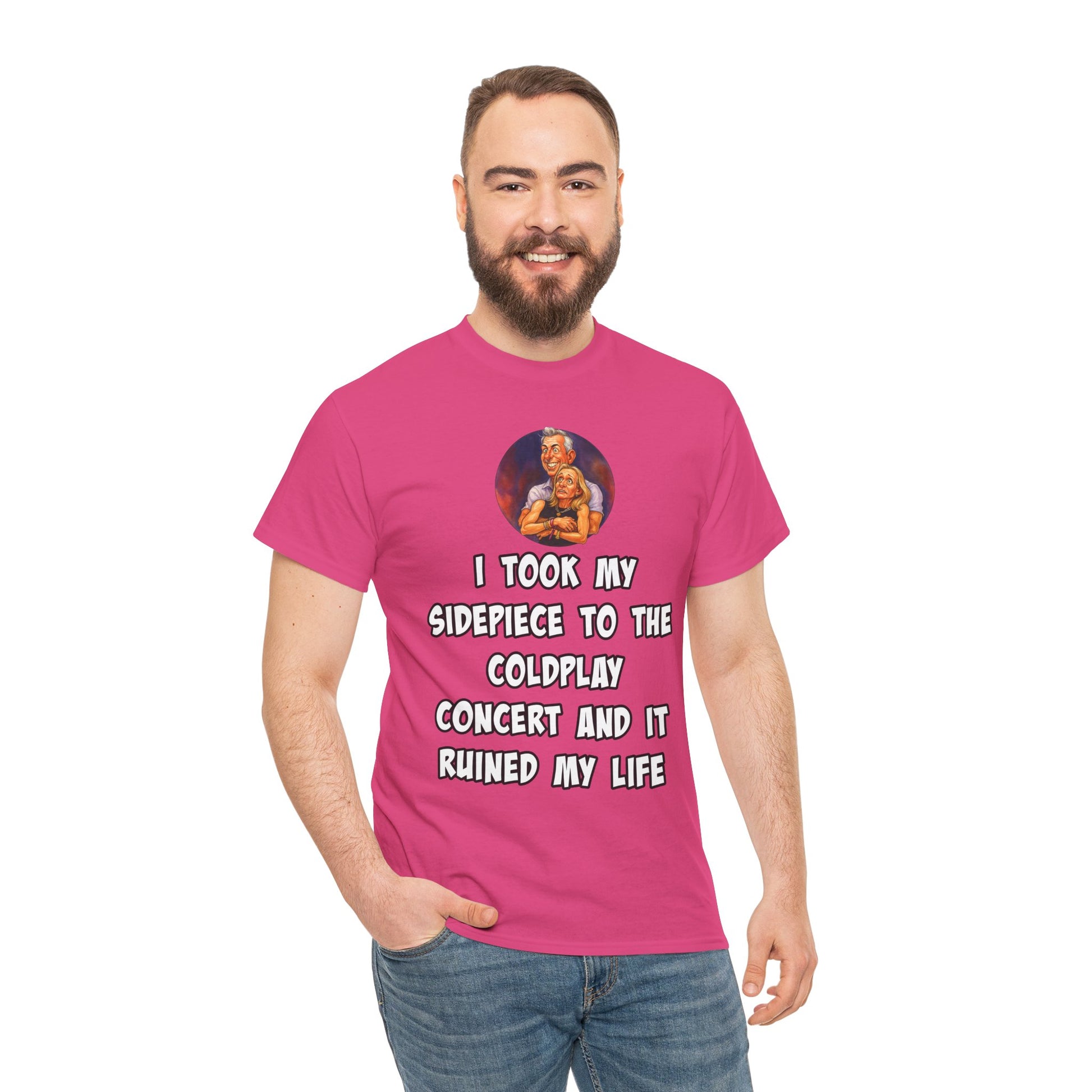 Funny CEO Concert Shirt – “I Took My Sidepiece to the Coldplay Concert” Meme Tee – Gildan 5000