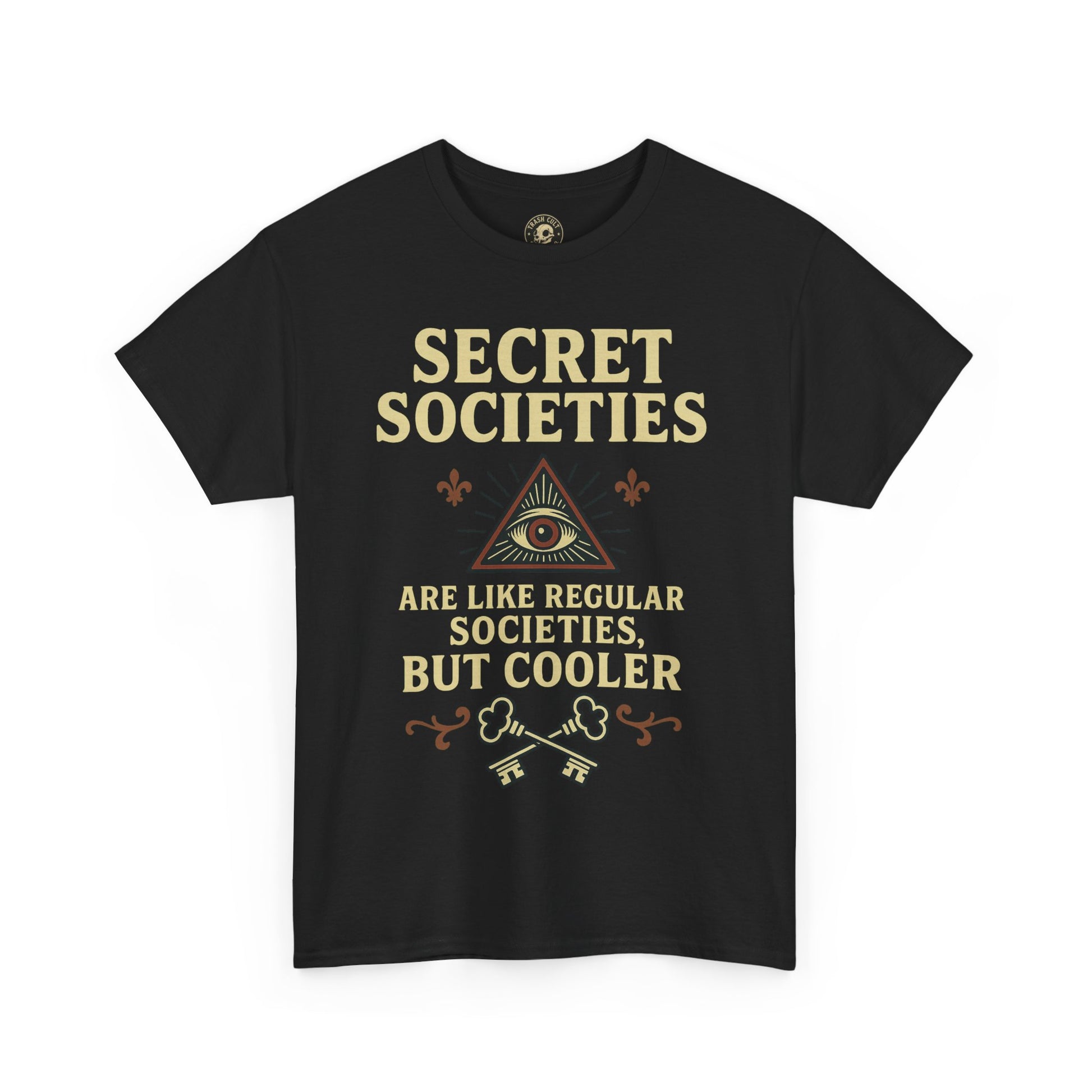Secret Societies Shirt – Illuminati Eye Graphic Tee – Gildan 5000 Soft Cotton – Trash Cult Vintage Design
