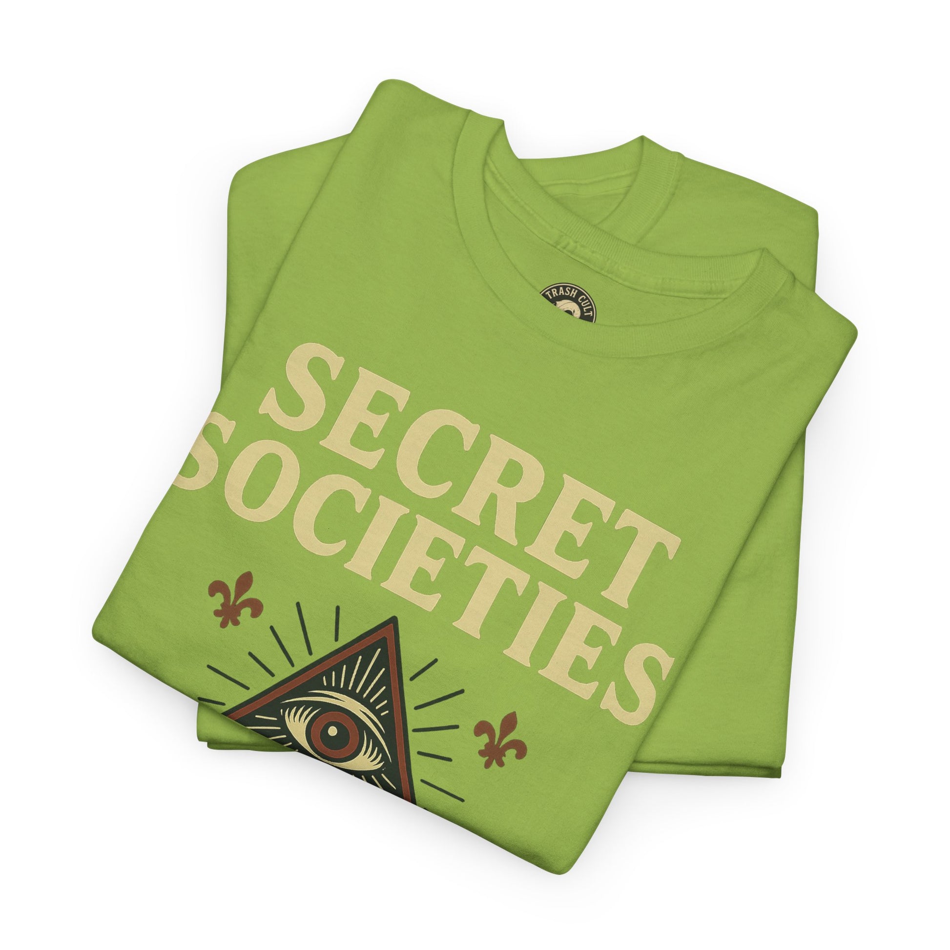 Secret Societies Shirt – Illuminati Eye Graphic Tee – Gildan 5000 Soft Cotton – Trash Cult Vintage Design