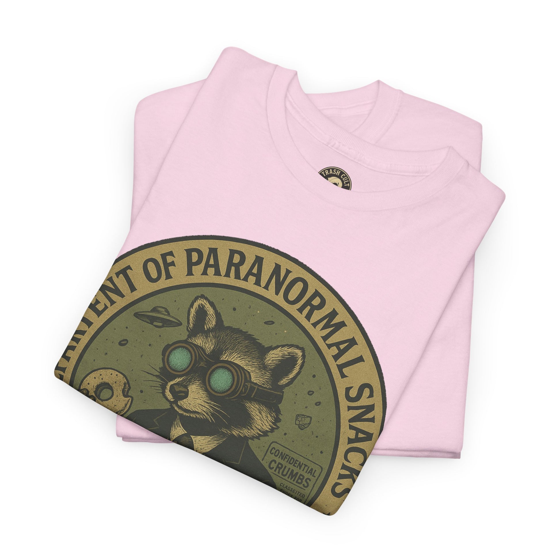 Department of Paranormal Snacks Shirt – Trash Cult Supply Co – Vintage Cryptid Division Tee – Gildan 5000