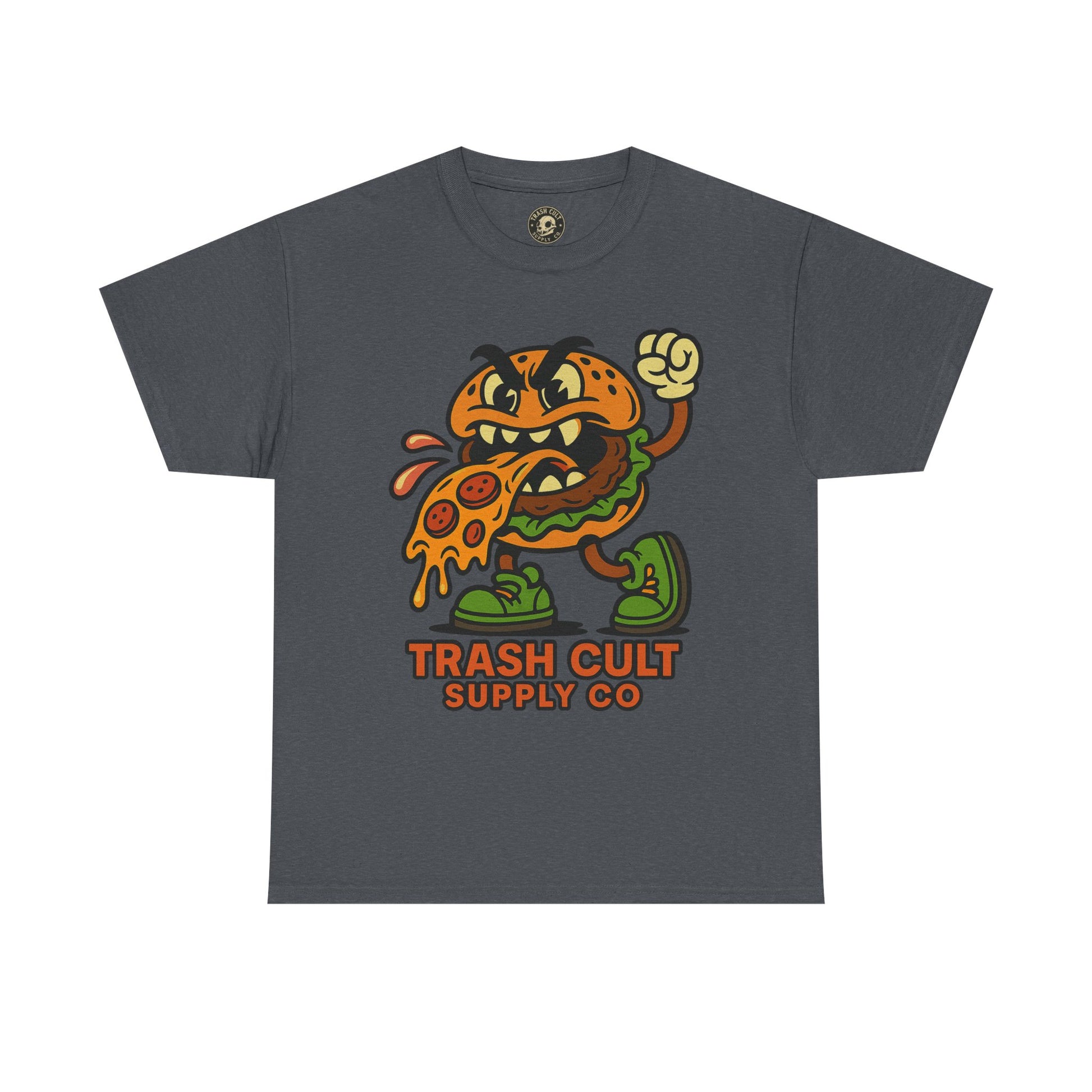 Angry Burger Pizza Spitter Tee – Trash Cult Supply Co | Gildan 5000 Shirt