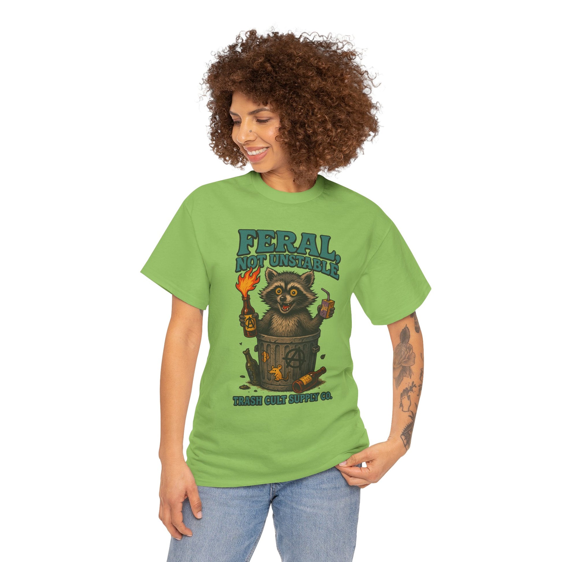 Feral Not Unstable Tee, Streetwear Tee, Graphic Shirt, Funny T-Shirt, Humor Clothing, Unique Gift
