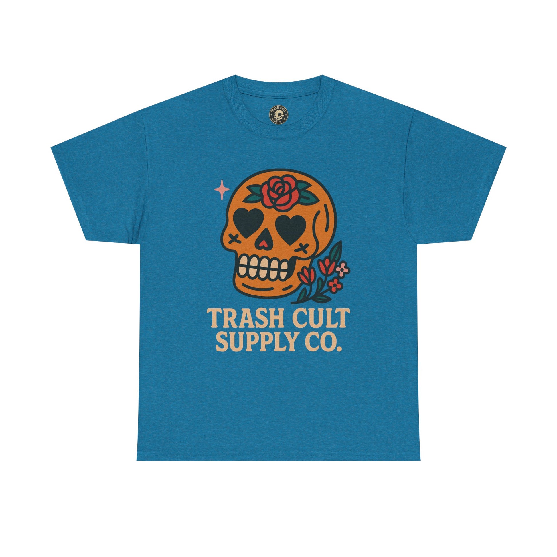 Sugar Skull T-Shirt – Trash Cult Supply Co. – Gildan 5000 Heavy Cotton Tee
