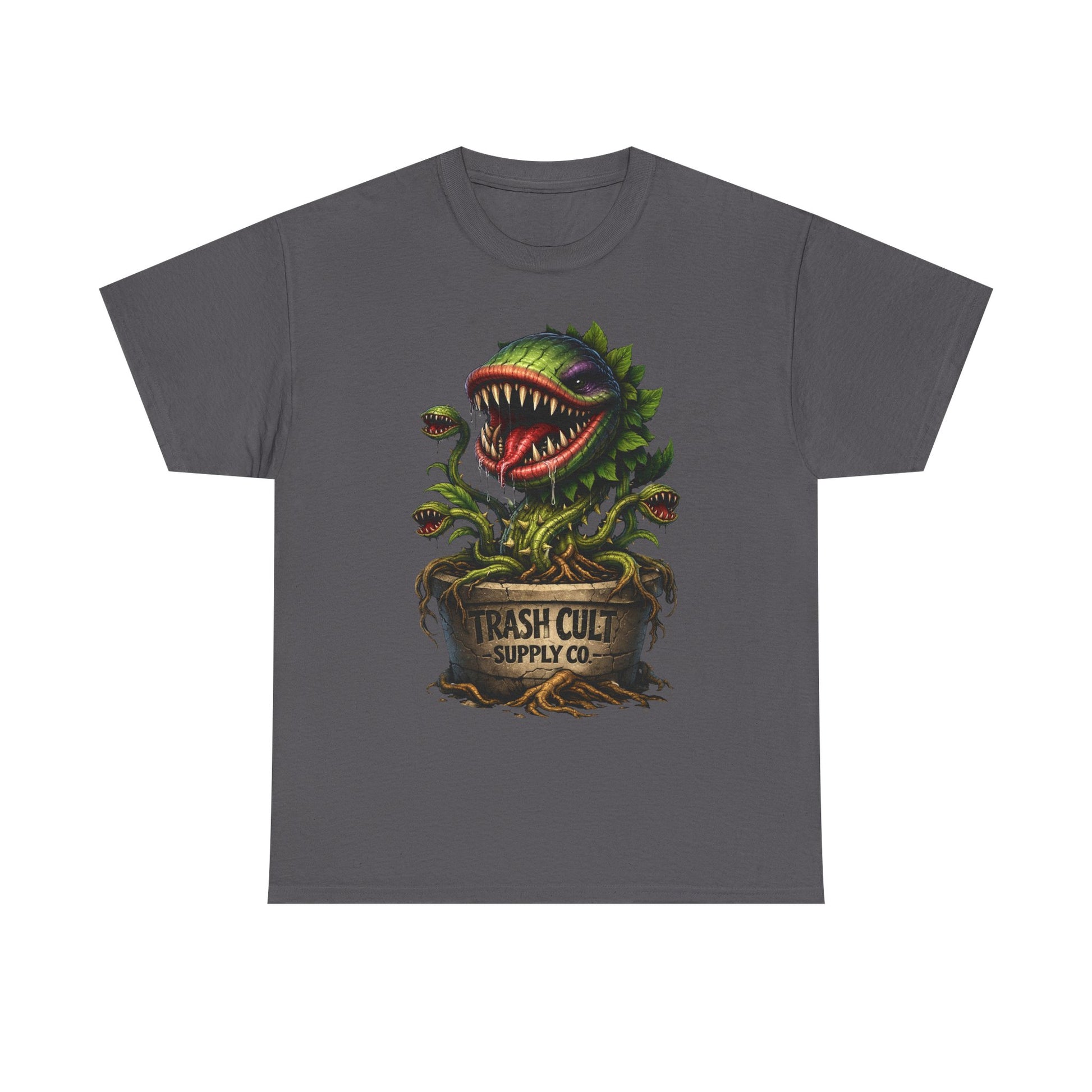 Carnivorous Plant Graphic Tee — "Trash Cult Supply Co." Potted Monster Shirt