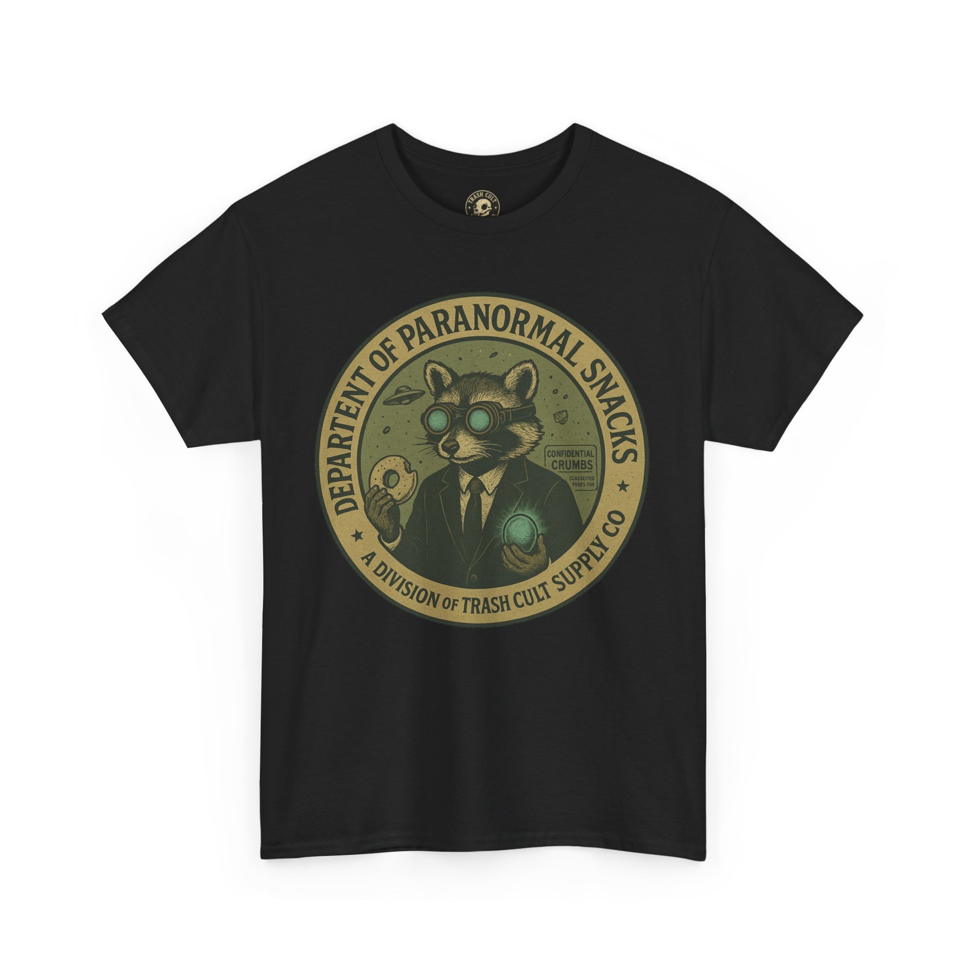 Department of Paranormal Snacks Shirt – Trash Cult Supply Co – Vintage Cryptid Division Tee – Gildan 5000