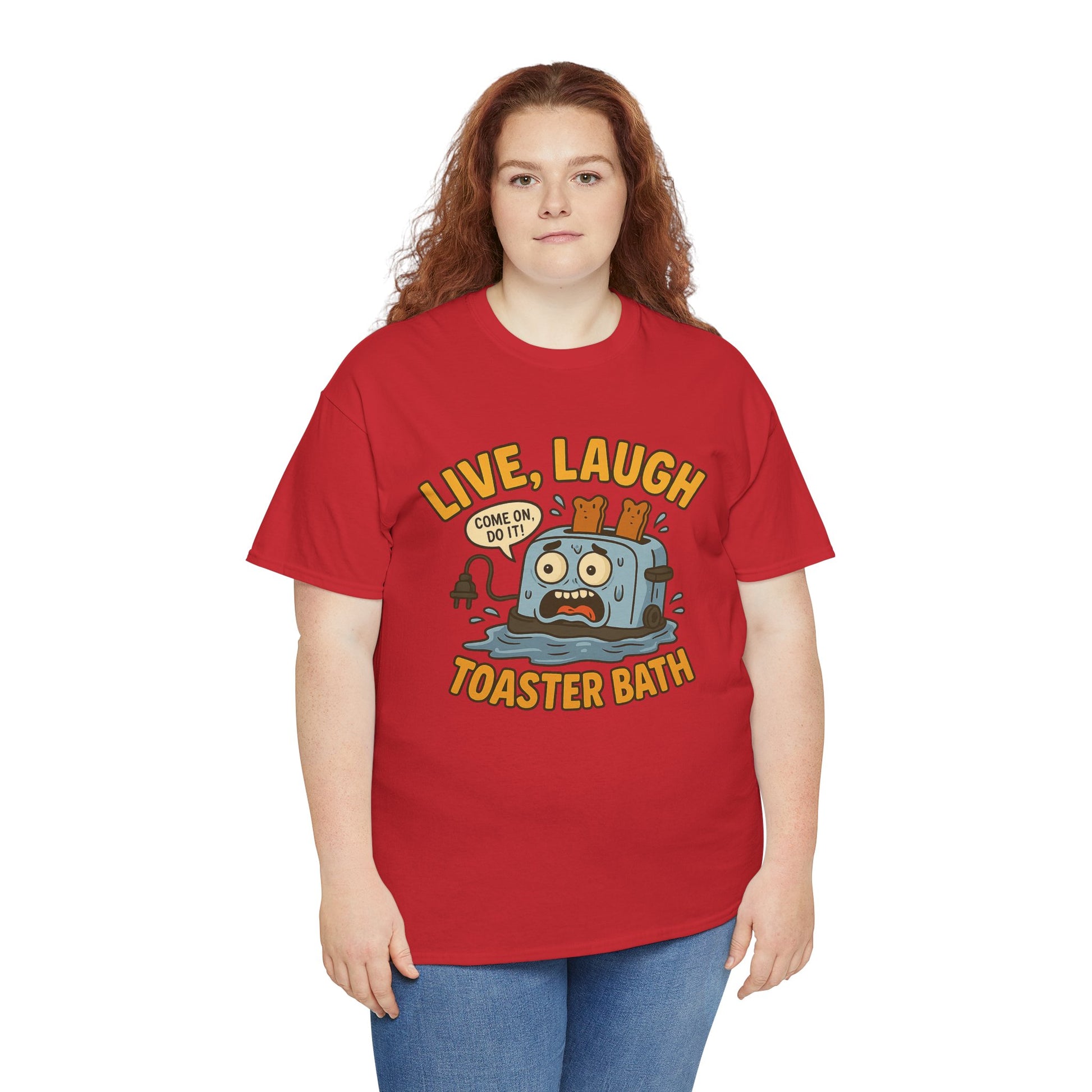Funny Toaster Bath Tee, Humorous Unisex Shirt, Gift for Friends, Lightweight Cotton Tee, Birthday Party Outfit