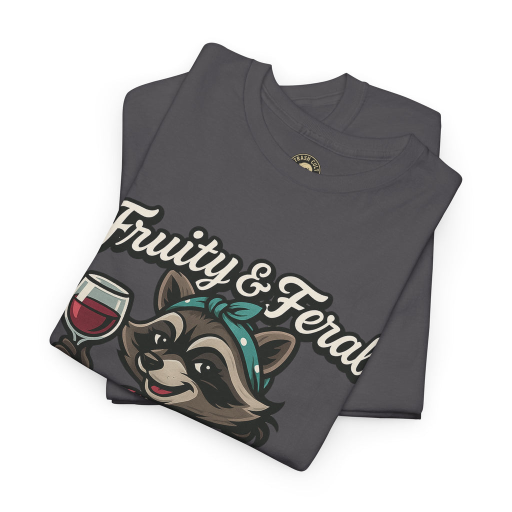 Fruity & Feral Raccoon Housewife Tee – Trash Cult Supply Co. on Gildan 5000
