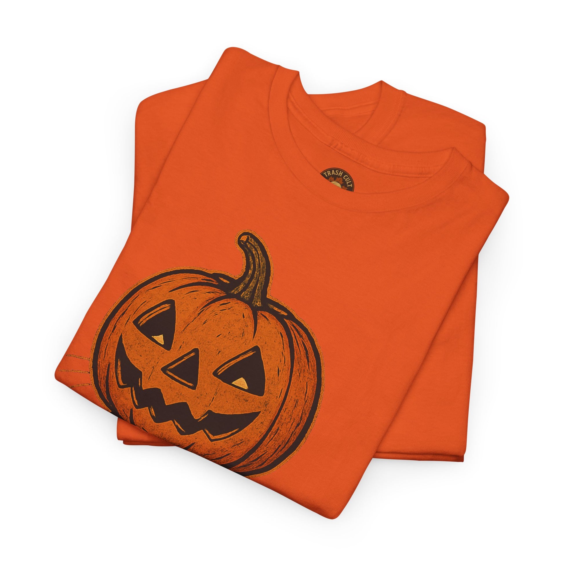 Black Cat Pumpkin Head Halloween T-Shirt – Jack O’Lantern Cat Design