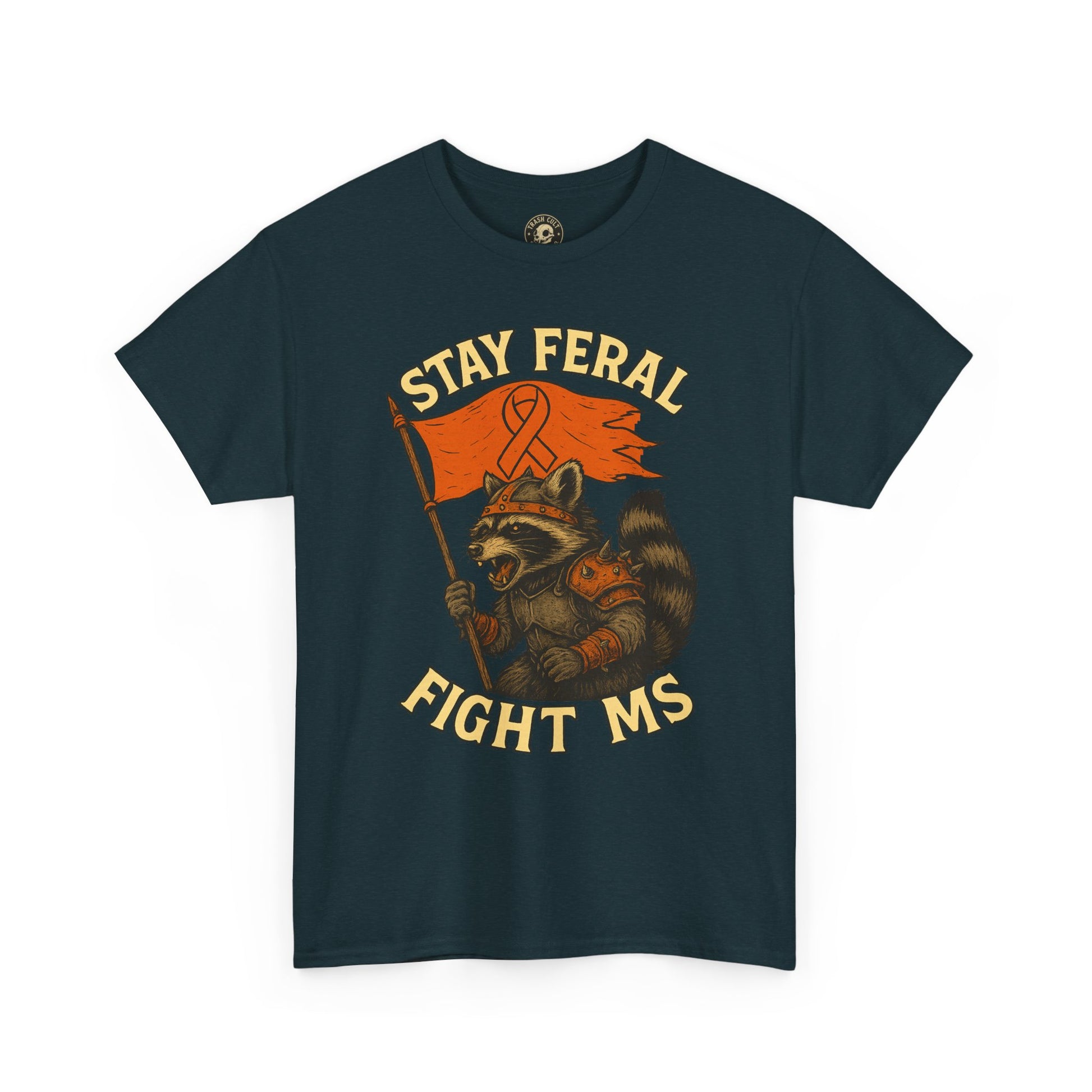 Stay Feral Fight MS Raccoon warrior shirt
