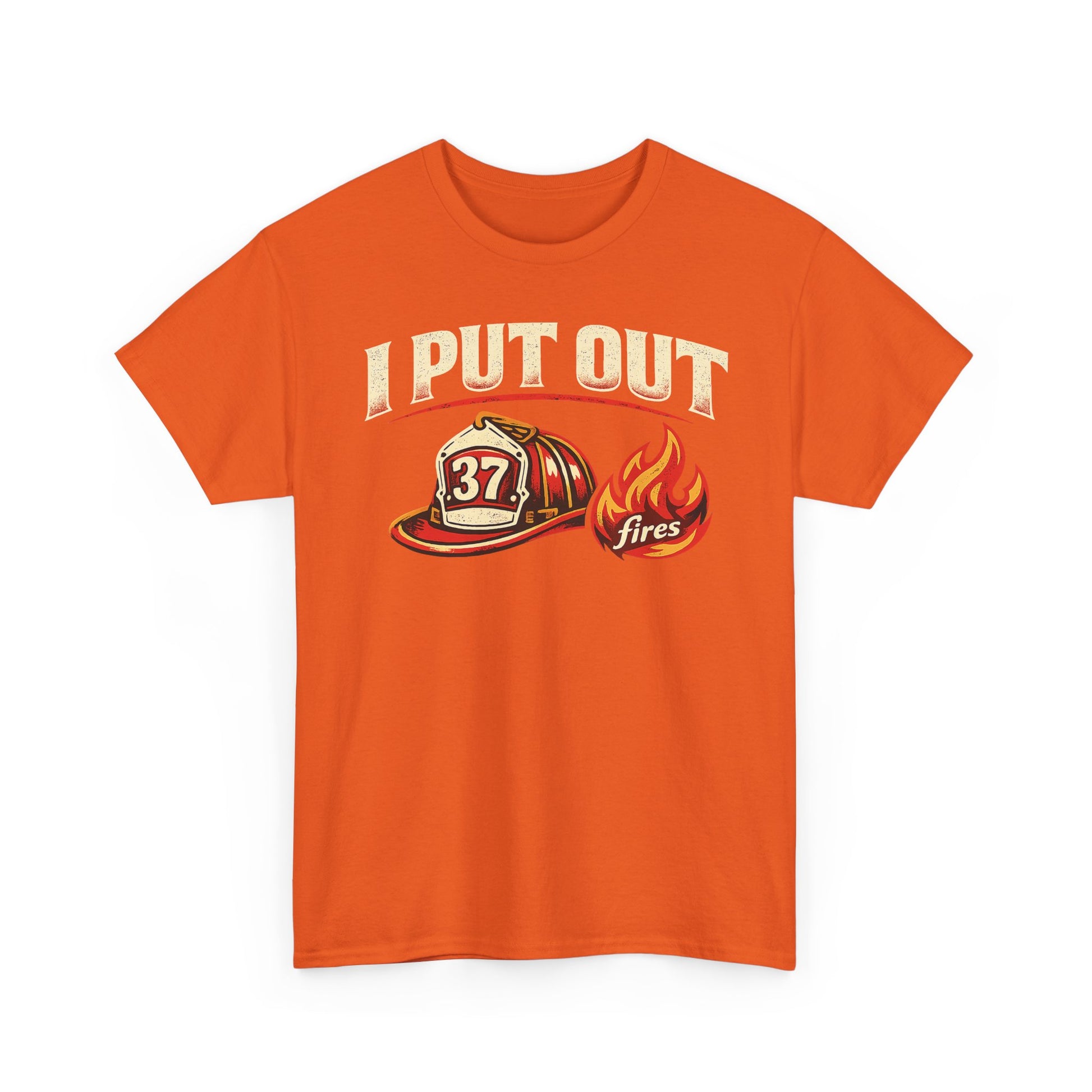 Firefighter Tee — "I Put Out Fires" Helmet Graphic
