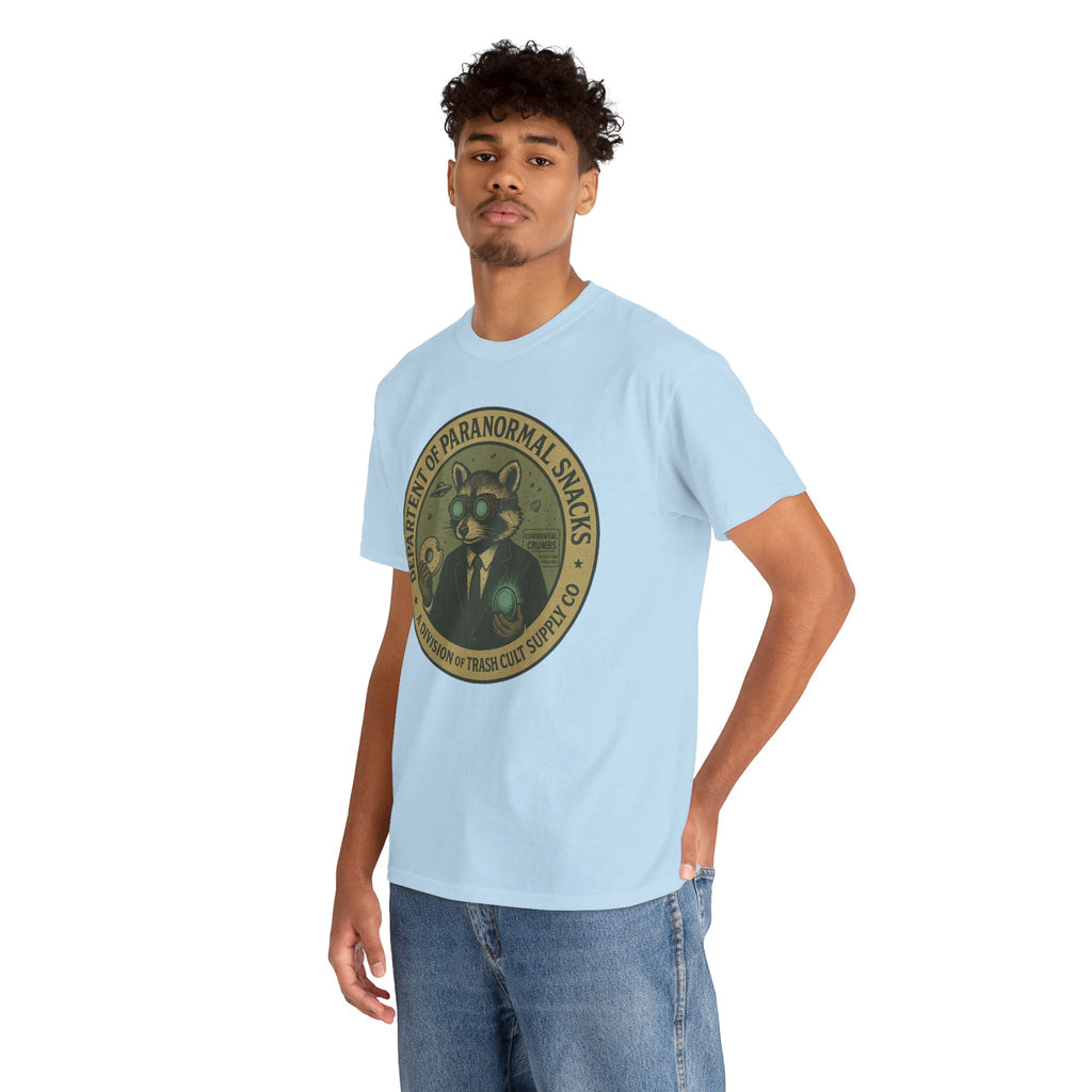 Department of Paranormal Snacks Shirt – Trash Cult Supply Co – Vintage Cryptid Division Tee – Gildan 5000