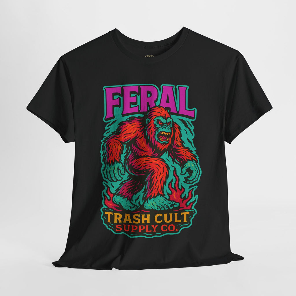 FERAL Bigfoot Shirt – Trashcore Bold Colors | Trash Cult Supply Co | Gildan 5000 Tee