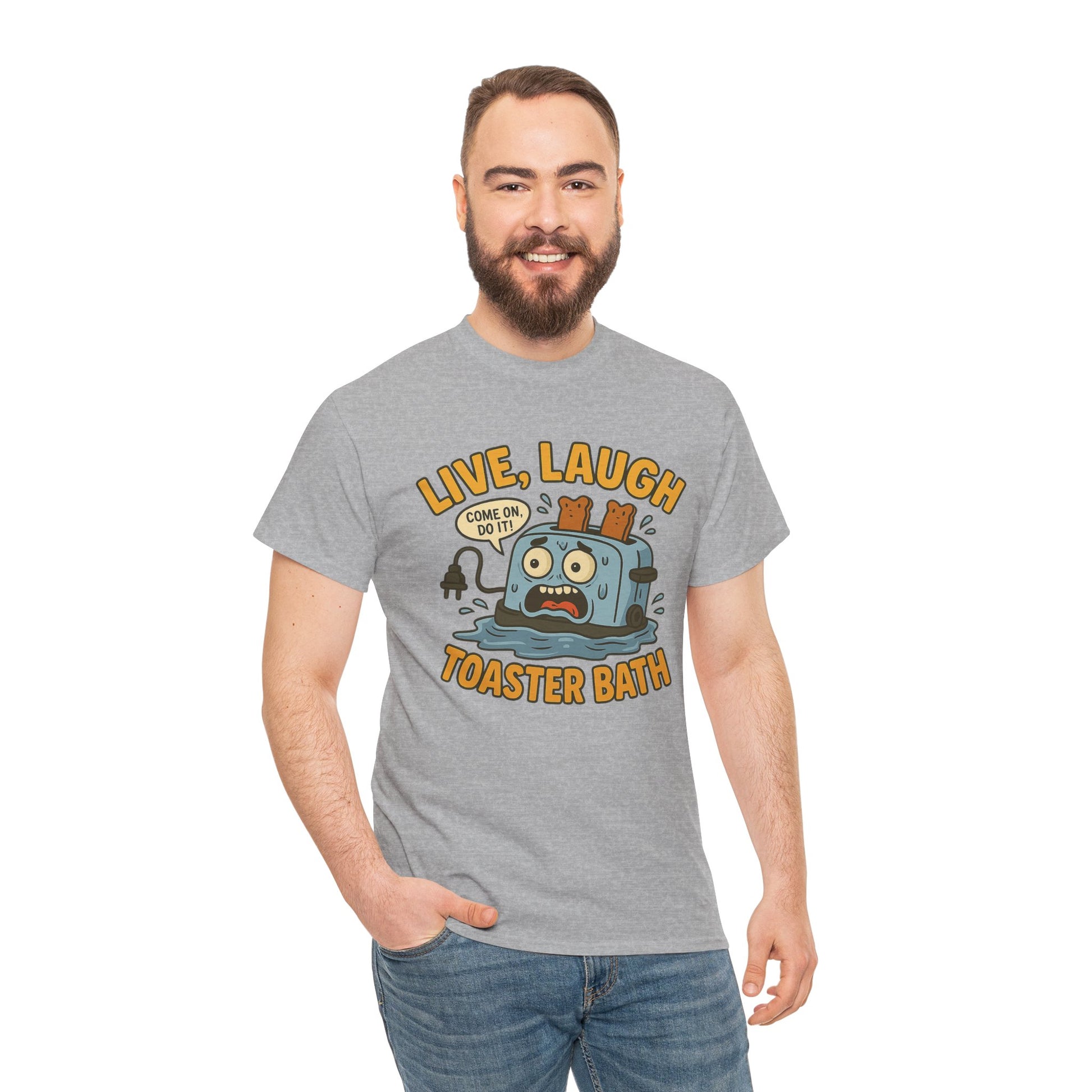 Funny Toaster Bath Tee, Humorous Unisex Shirt, Gift for Friends, Lightweight Cotton Tee, Birthday Party Outfit