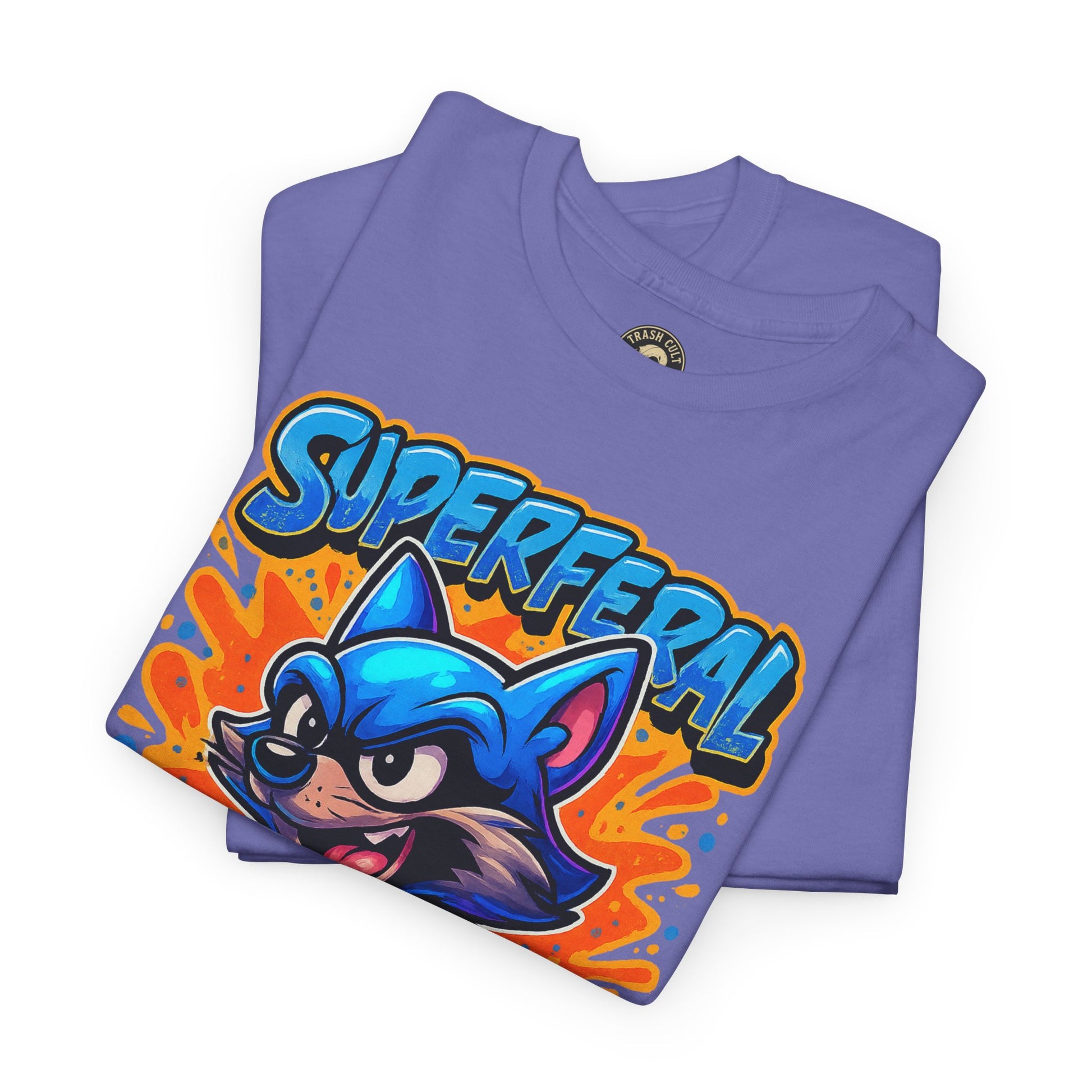 SuperFeral Raccoon Graffiti Shirt – Bold New School Superhero Streetwear | Trash Cult Supply Co