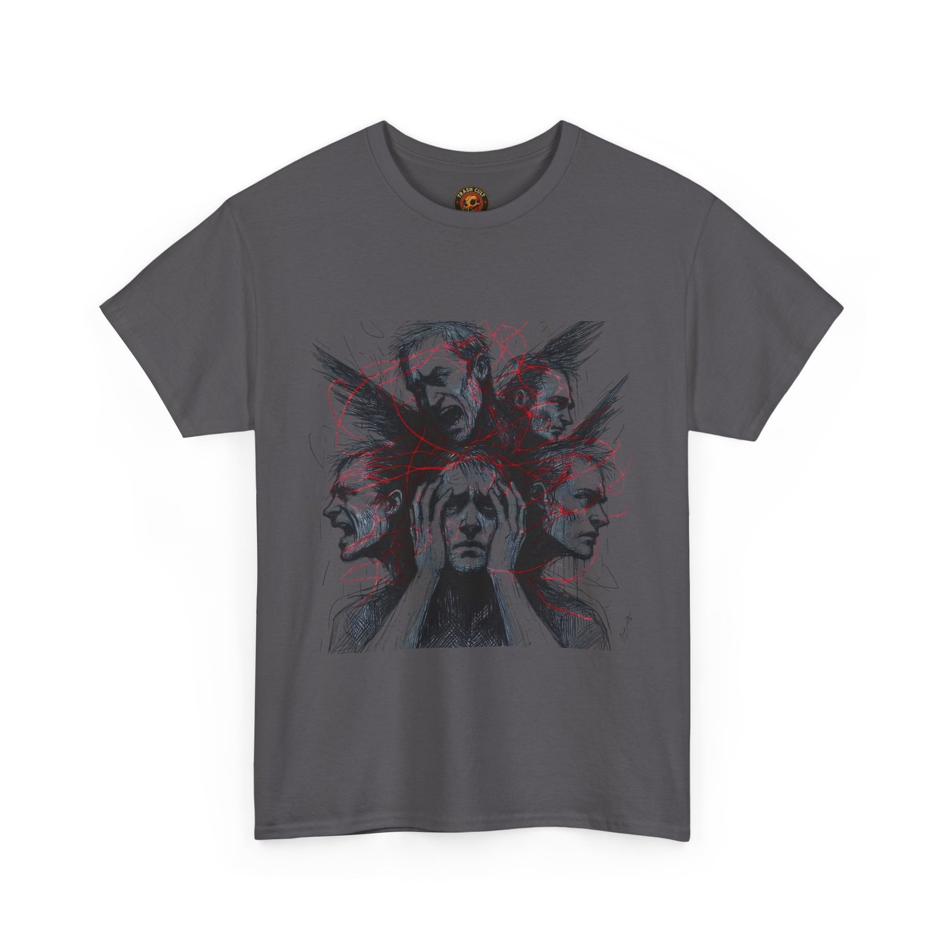 Xian Allen x Trash Cult Shirt – “Loud Inside My Head” | Dark Illustrative Art Tee