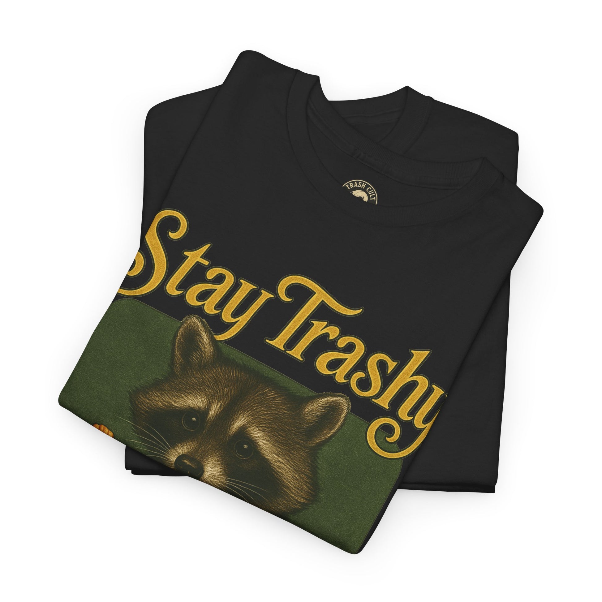 Stay Trashy Raccoon T-Shirt – Vintage-Style Cute Trash Panda | Trash Cult Supply Co | Gildan 5000