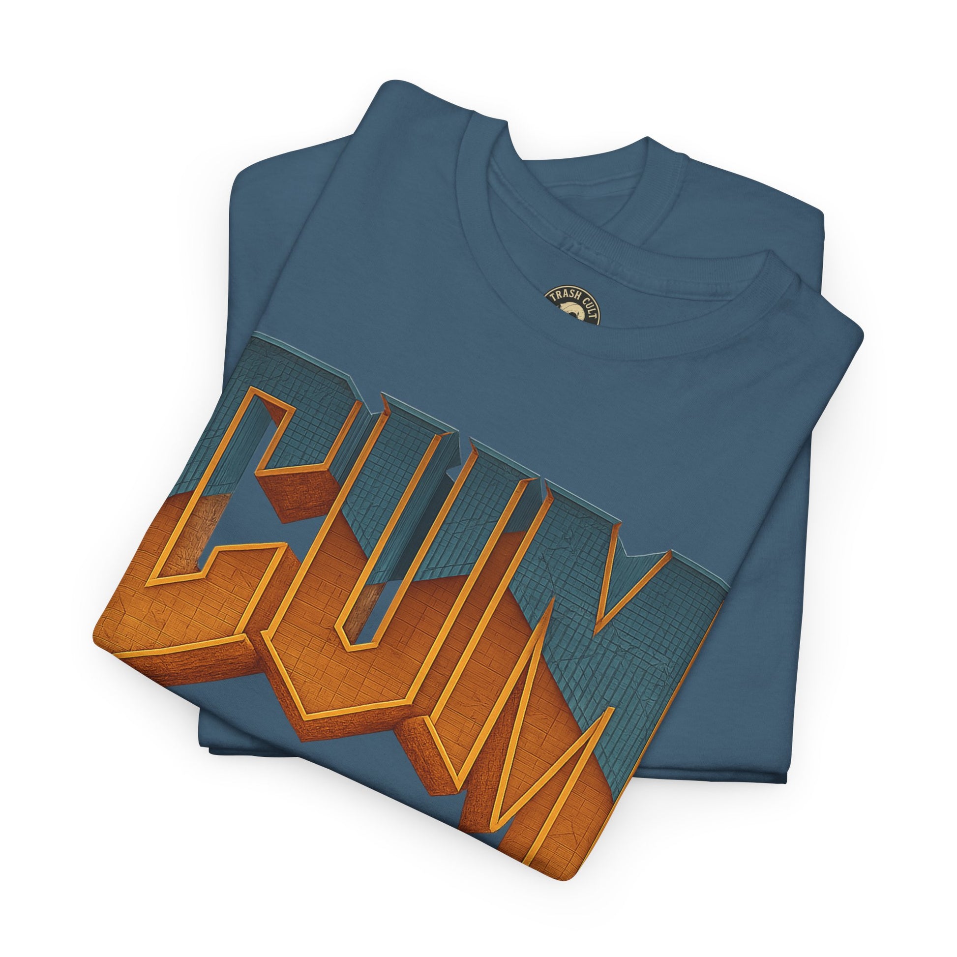 CUM Parody Metal Logo Shirt – Doom-Inspired Retro Gamer Tee on Gildan 5000