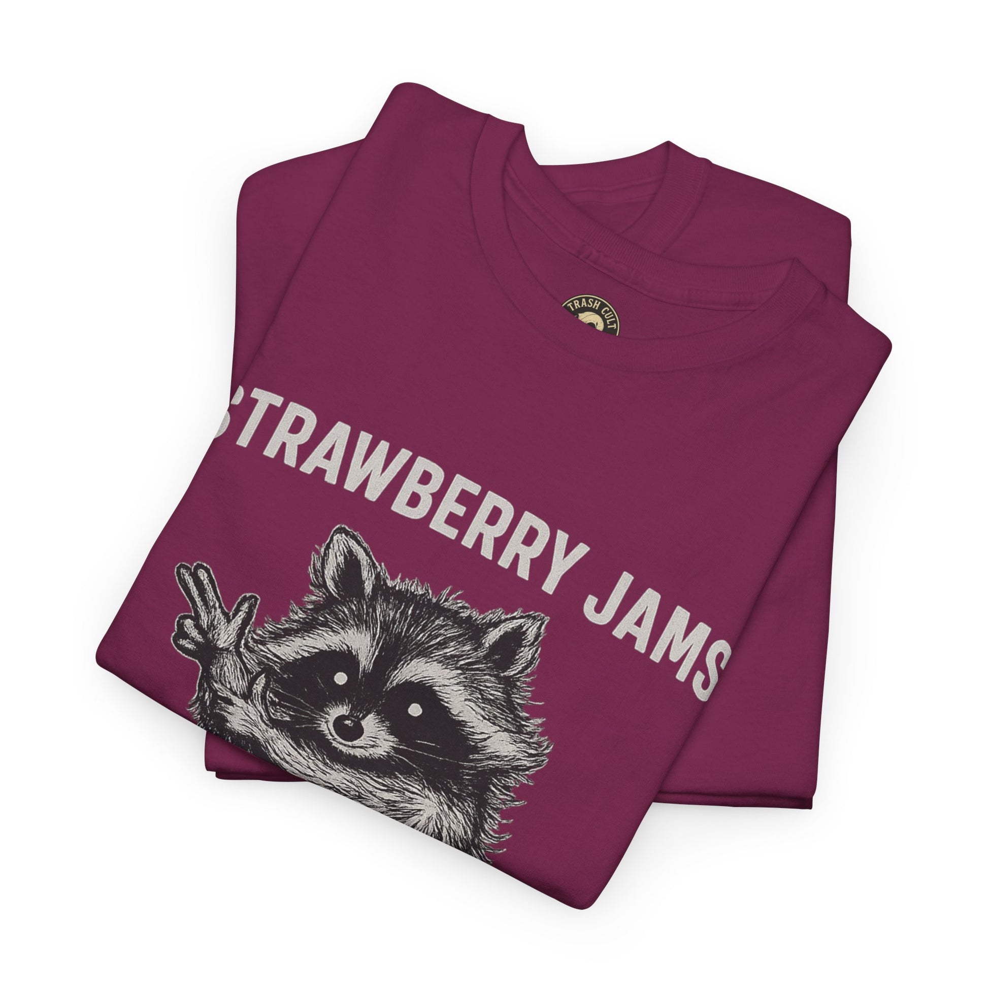 Strawberry Jams But My Glock Don’t Raccoon Shirt – Trash Cult Supply Co. Gildan 5000 Tee