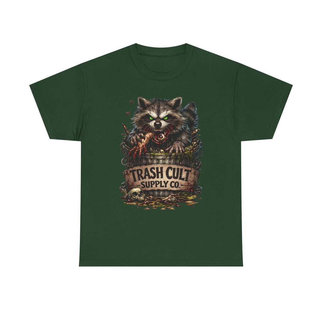 Raccoon 'Trash Cult Supply Co.' Graphic Tee — Vintage Grunge Animal Streetwear