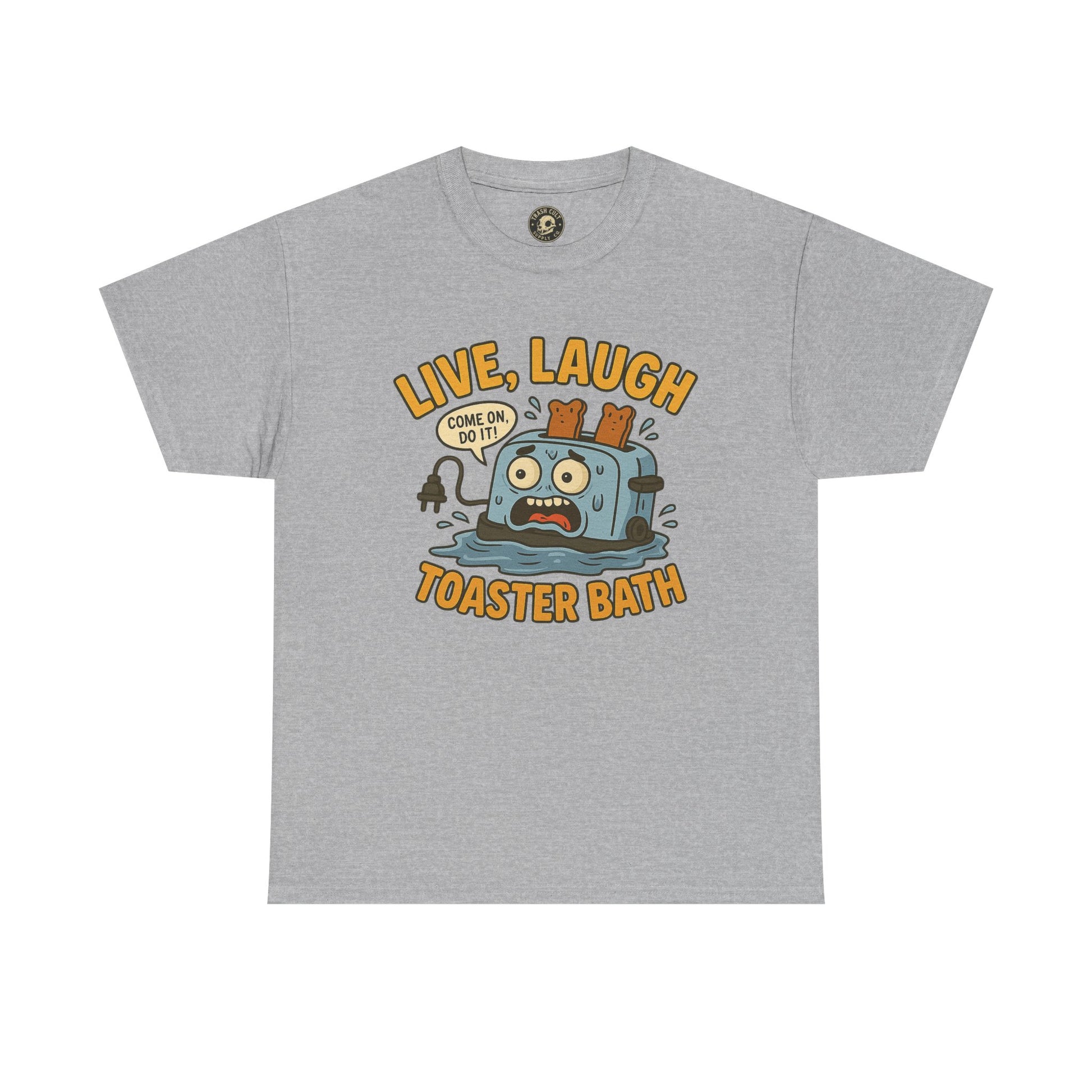 Funny Toaster Bath Tee, Humorous Unisex Shirt, Gift for Friends, Lightweight Cotton Tee, Birthday Party Outfit